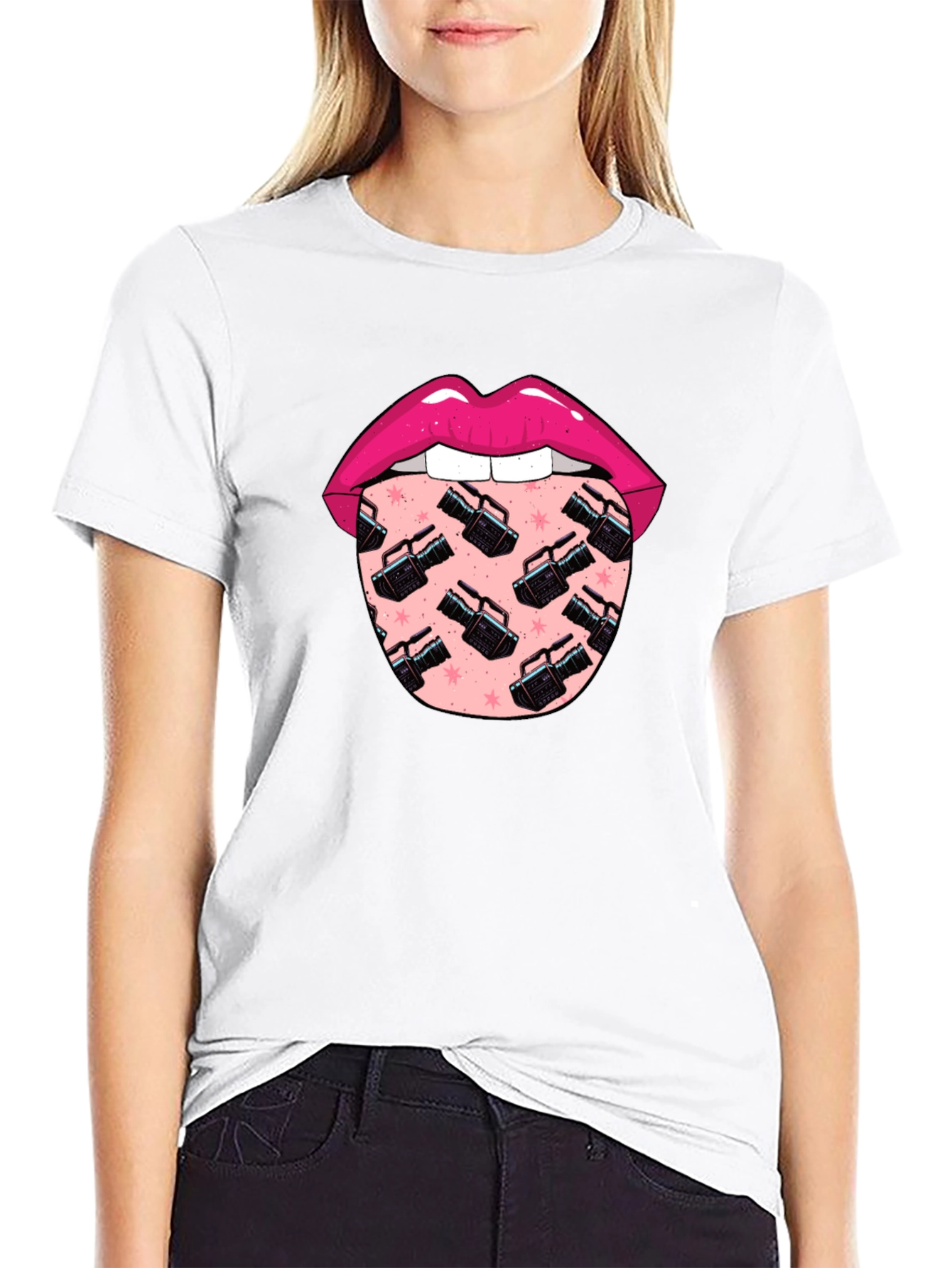 Lips and Camcorder T-Shirt