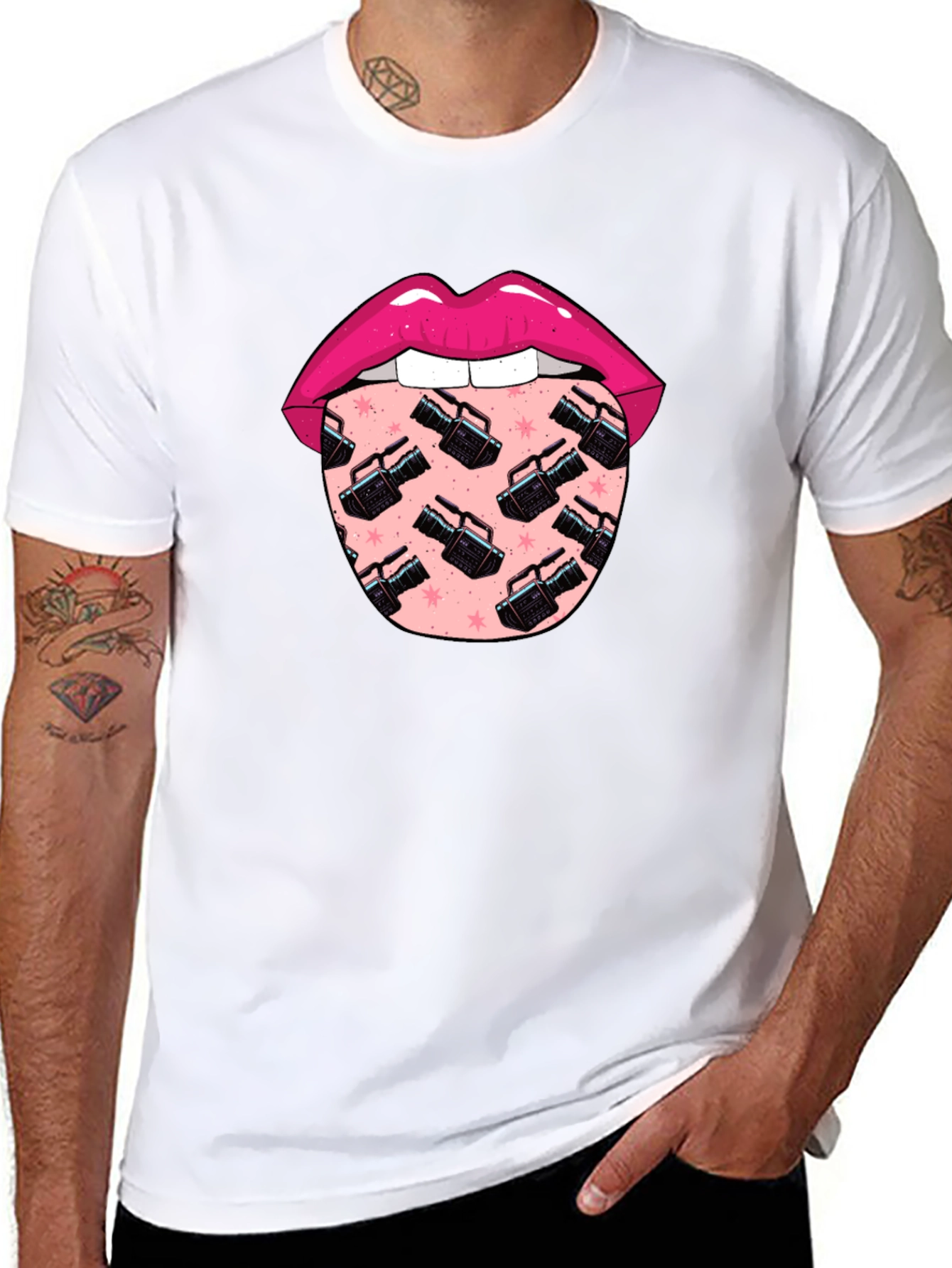 Lips and Camcorder T-Shirt