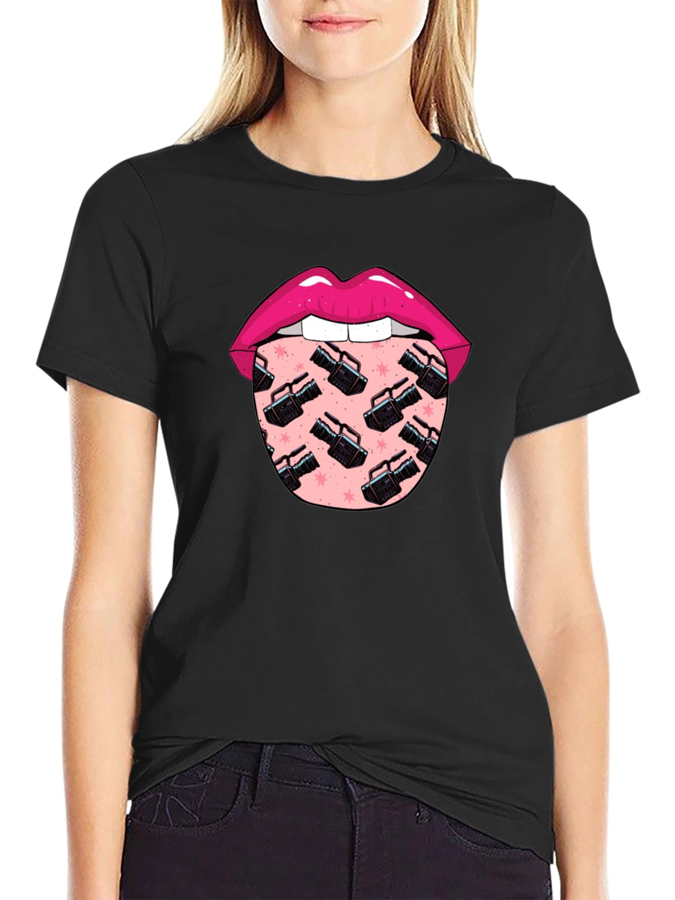 Lips and Camcorder T-Shirt
