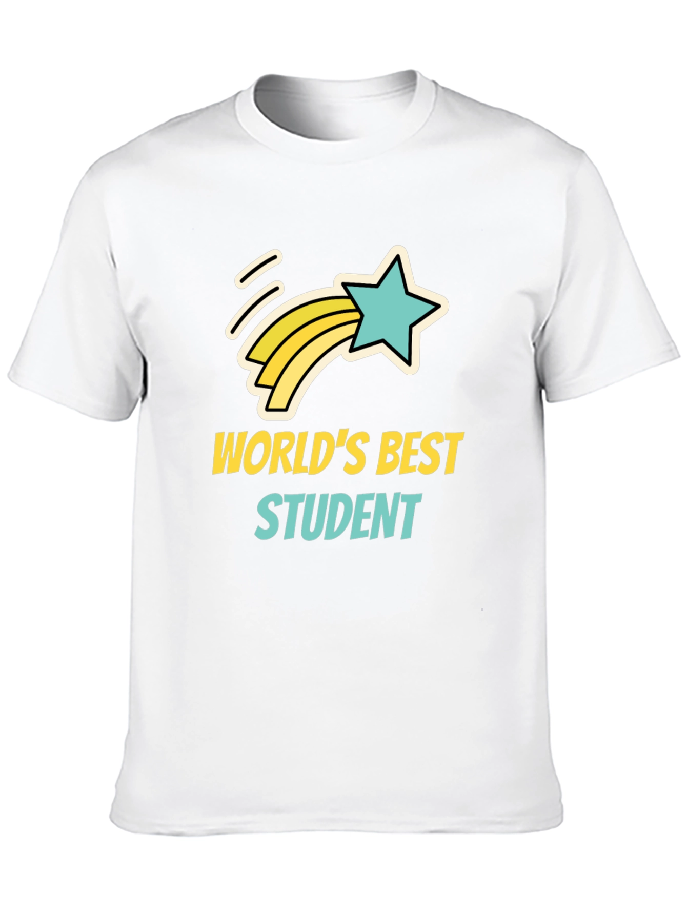 Worlds Best Student T-Shirt - Black Cotton Tee