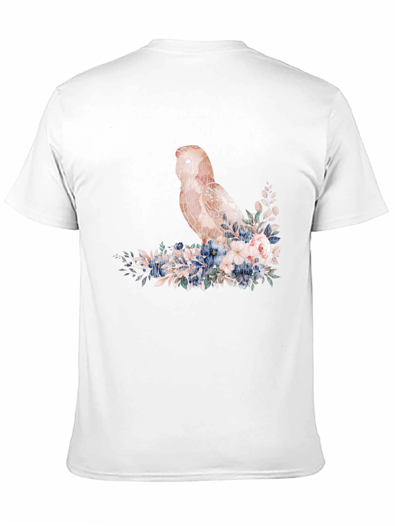 Owl and Floral T-Shirt - Black