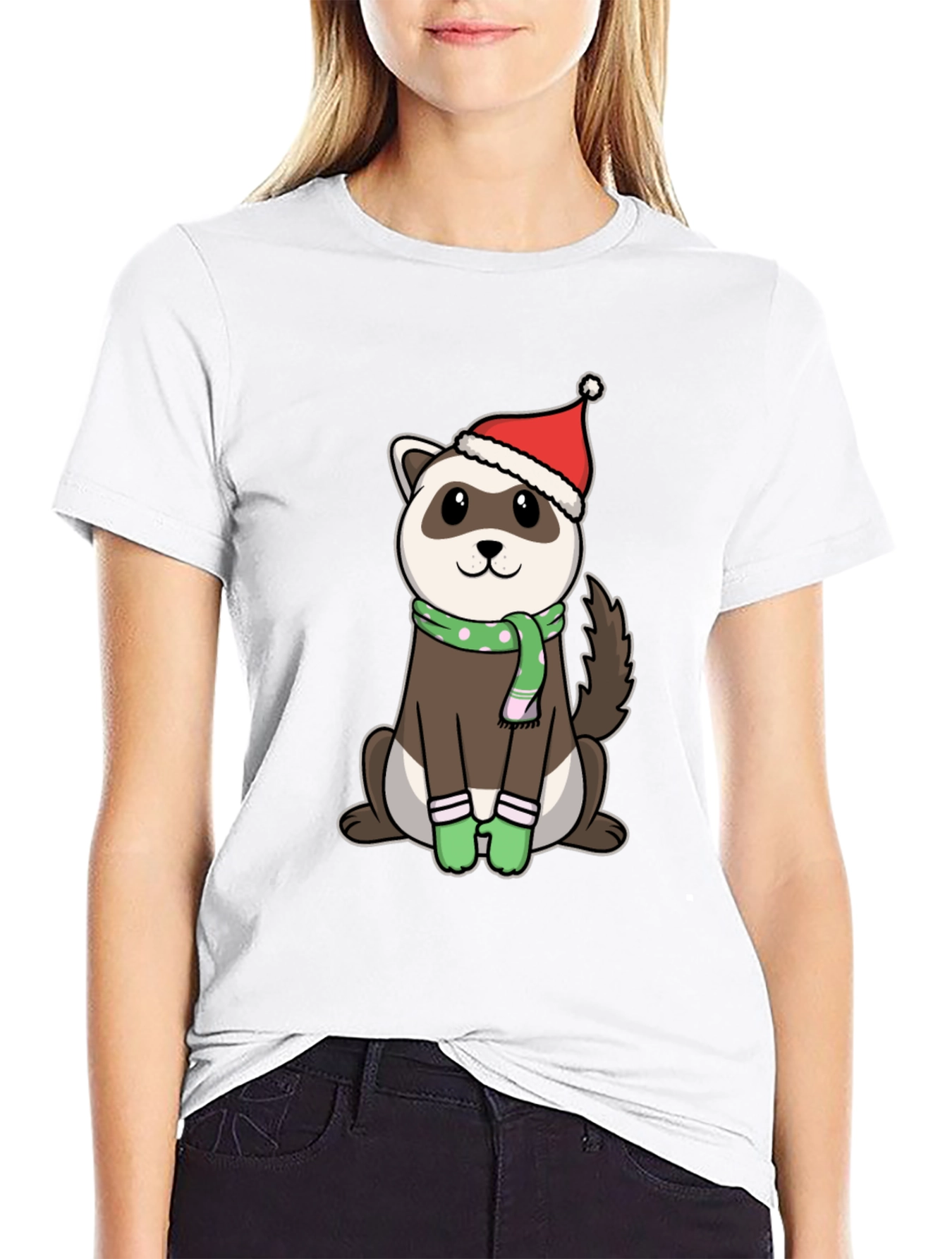 Festive Ferret Christmas T-Shirt