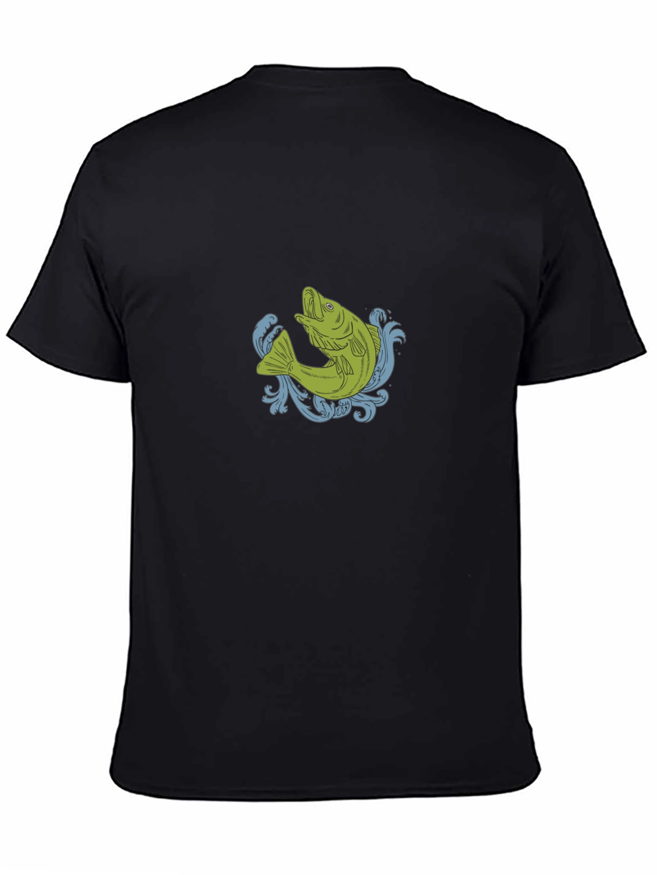 Fish Graphic Black T-Shirt