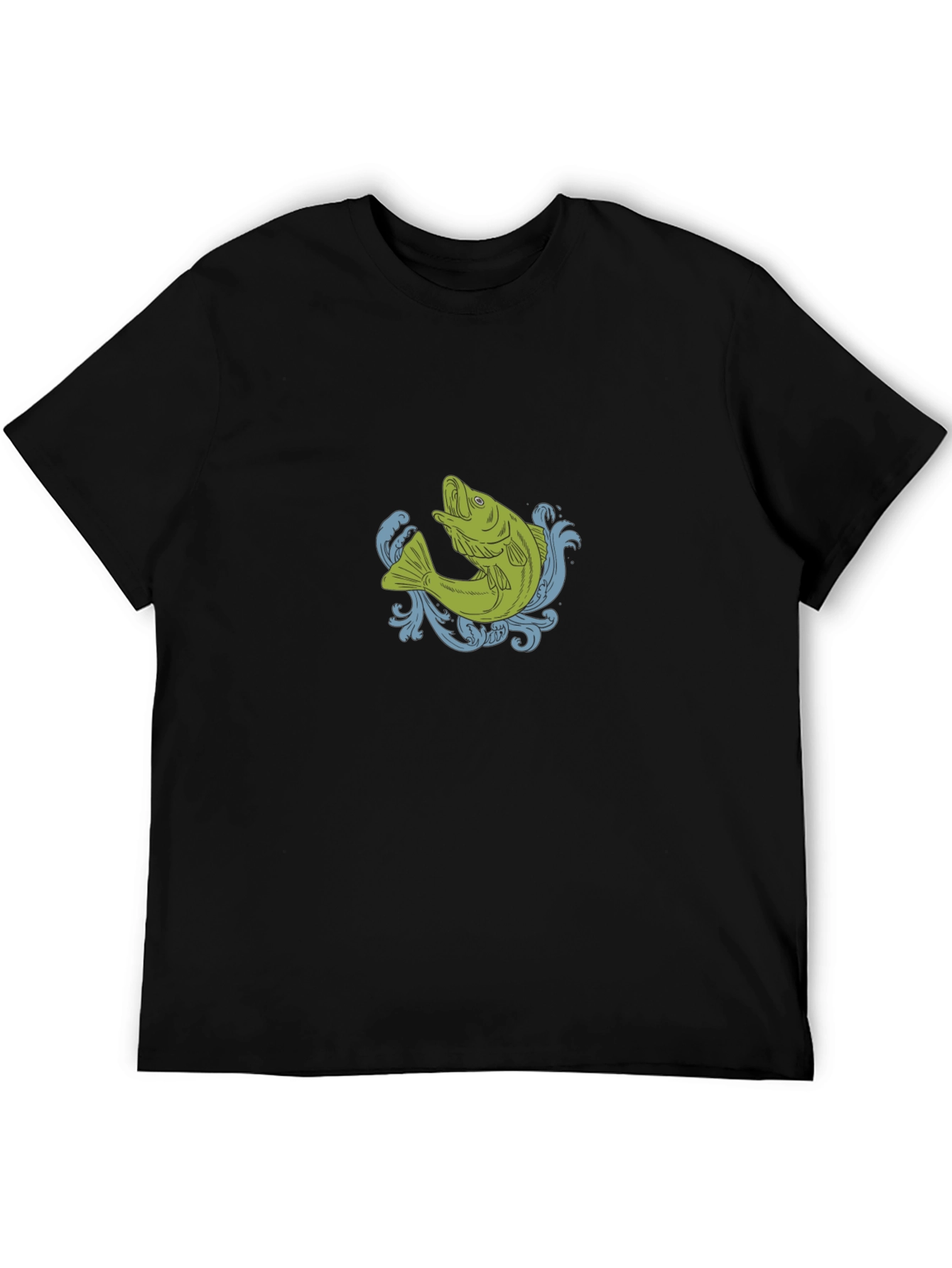 Fish Graphic Black T-Shirt