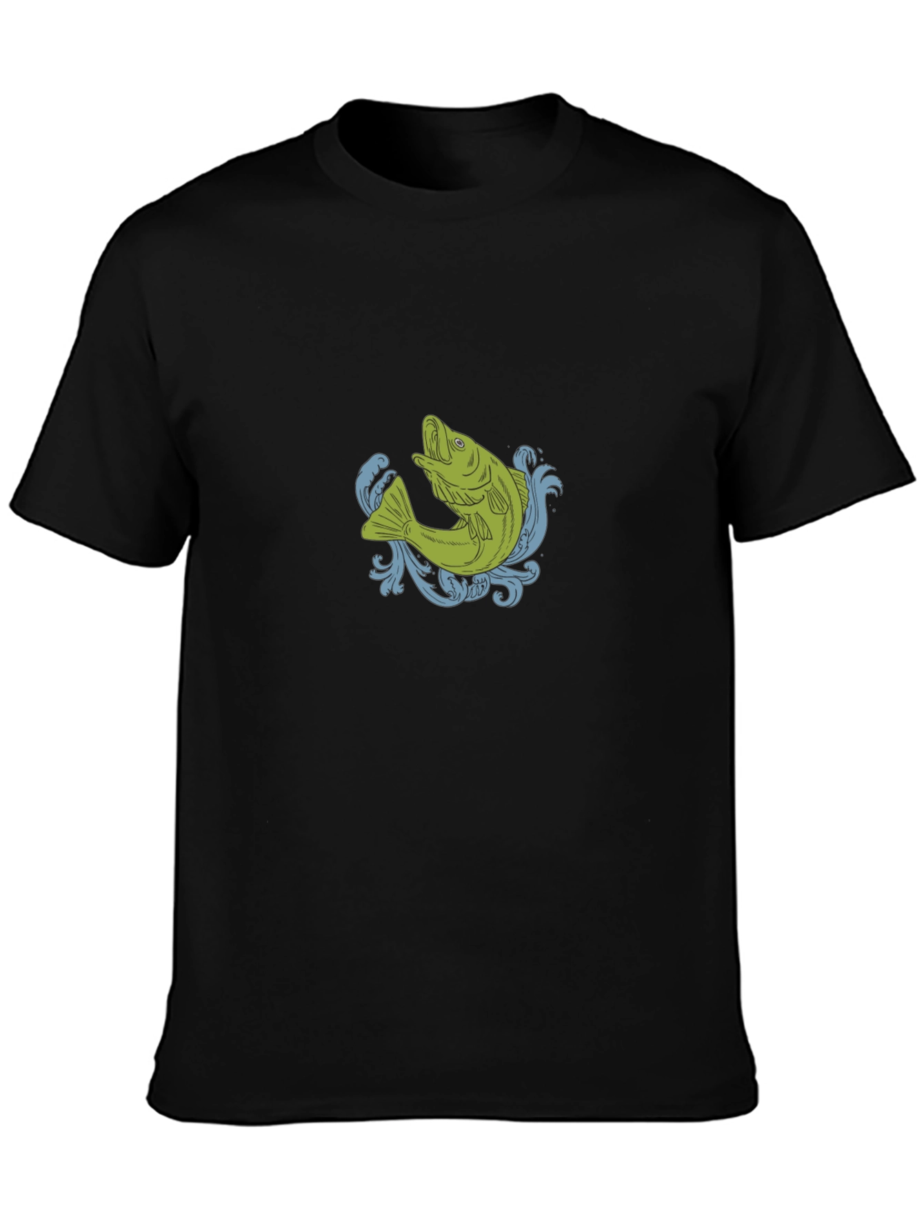 Fish Graphic Black T-Shirt