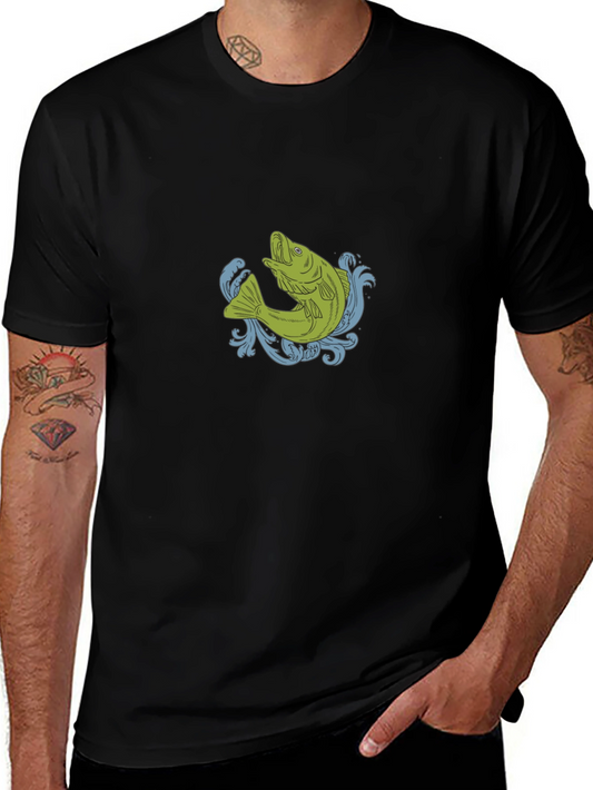 Fish Graphic Black T-Shirt