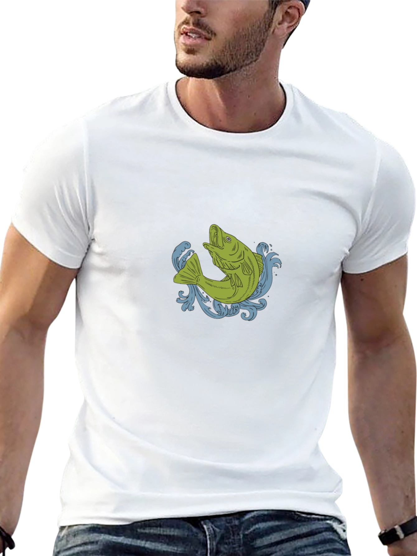 Fish Graphic Black T-Shirt