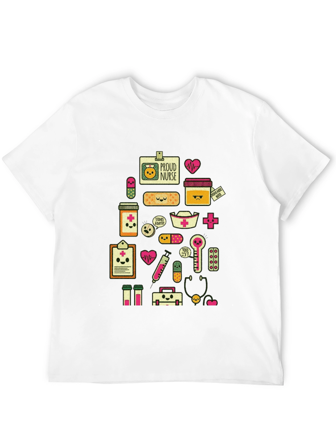 Proud Nurse Graphic Print Black T-Shirt