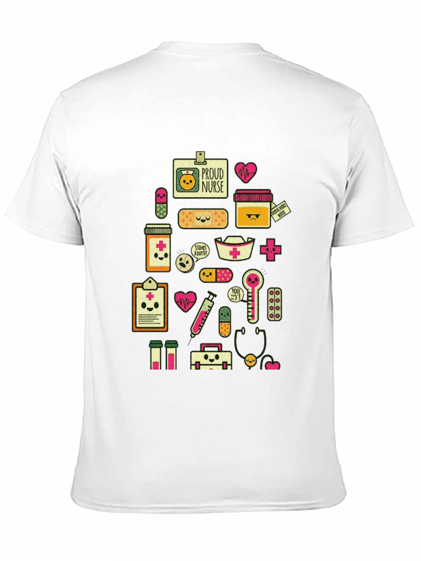 Proud Nurse Graphic Print Black T-Shirt