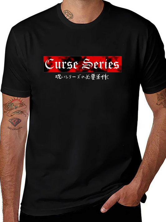 Curse Series Graphic Tee - Black Cotton T-Shirt