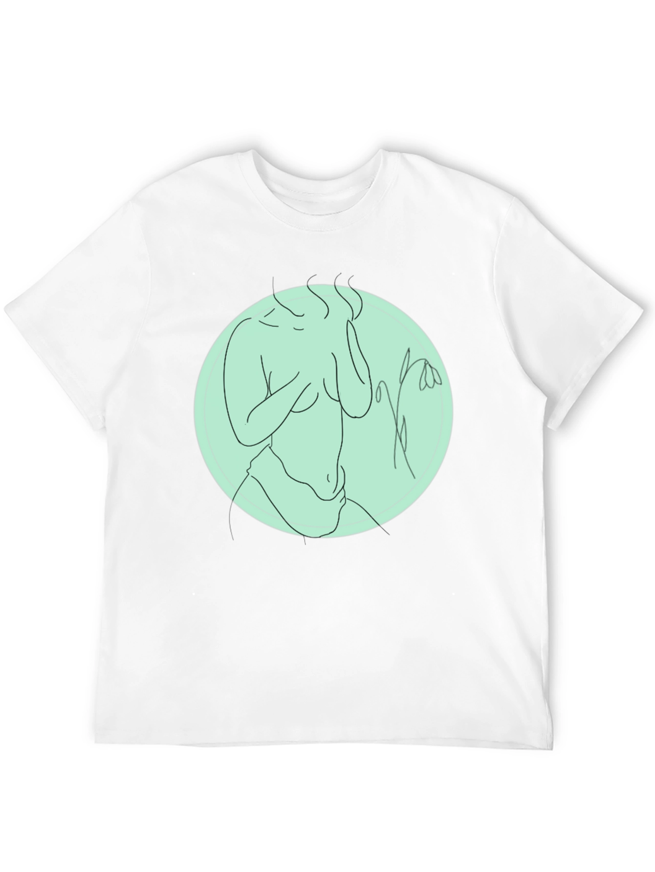 Abstract Line Art Graphic Tee - Unisex Black T-Shirt