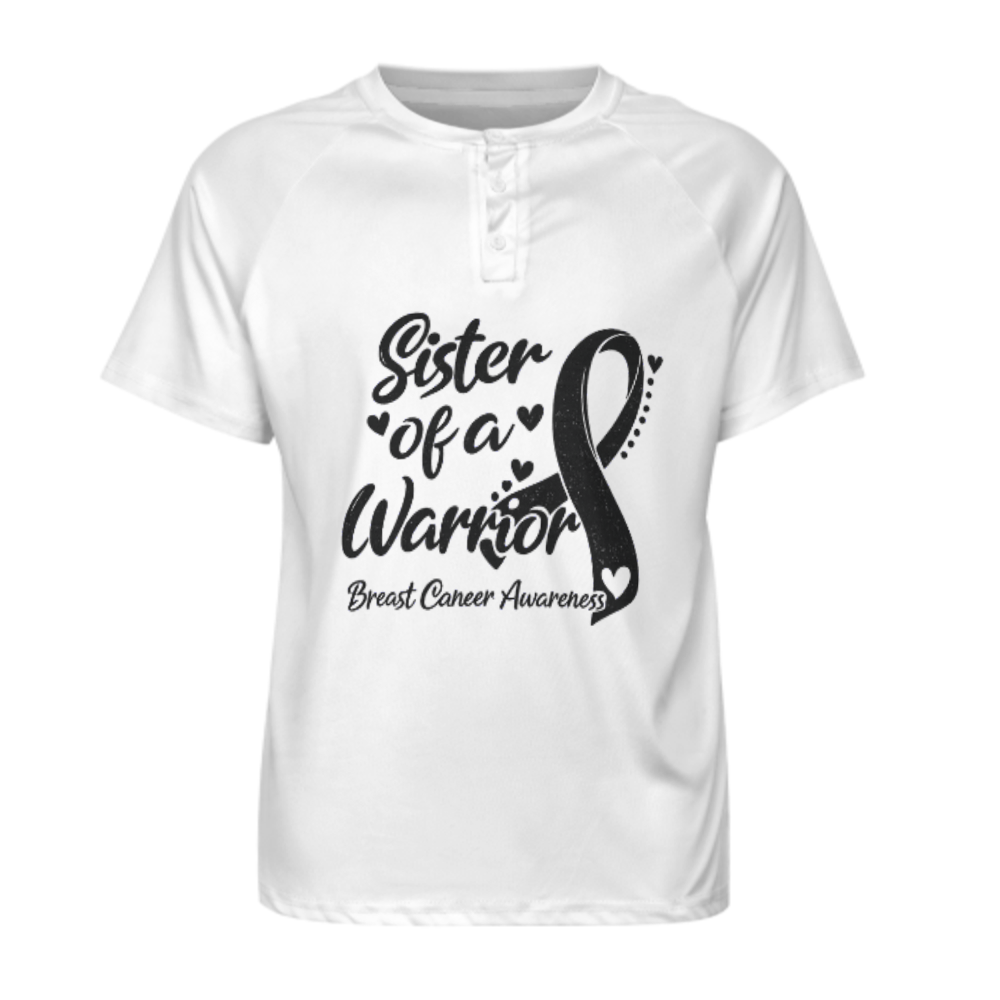 Sister of a Warrior Breast Cancer Awareness T-Shirt | Support & Strength Graphic Tee(z979)