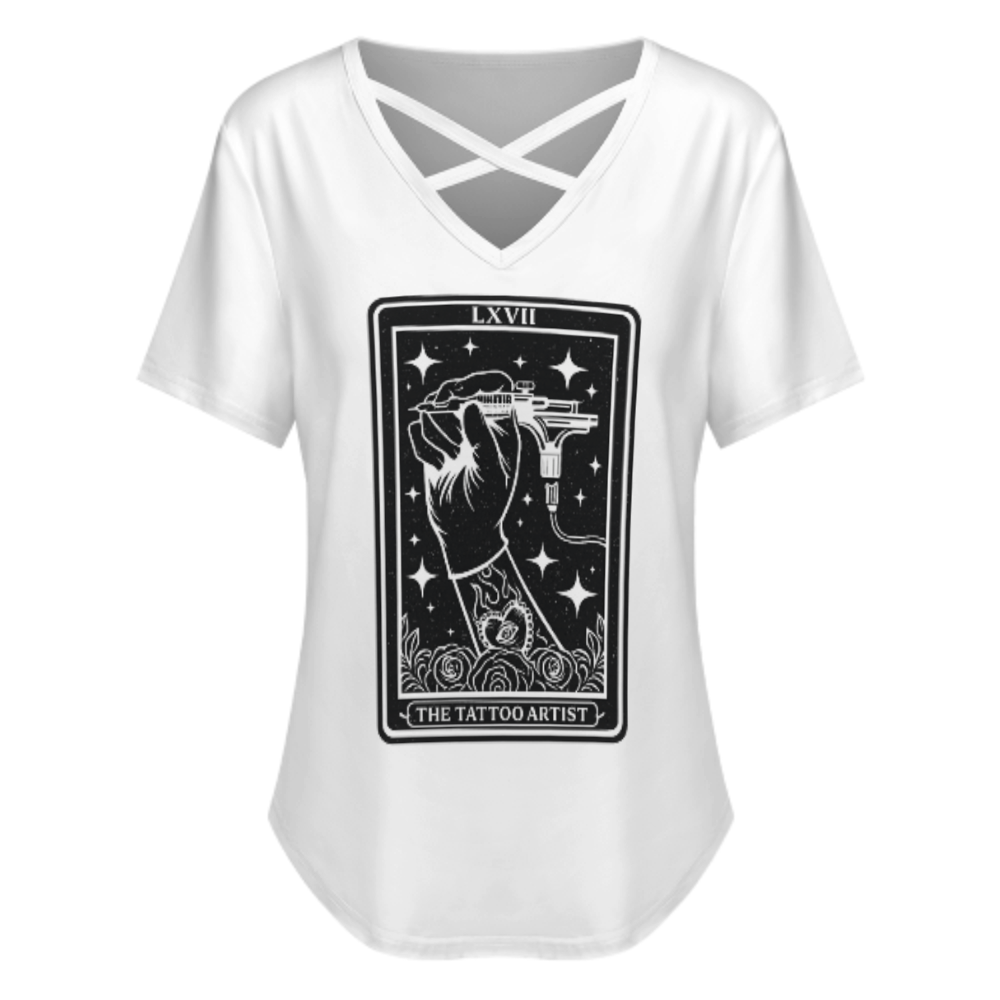 The Tattoo Artist Tarot Card Shirt – Gothic Ink Master Graphic Tee(z949)