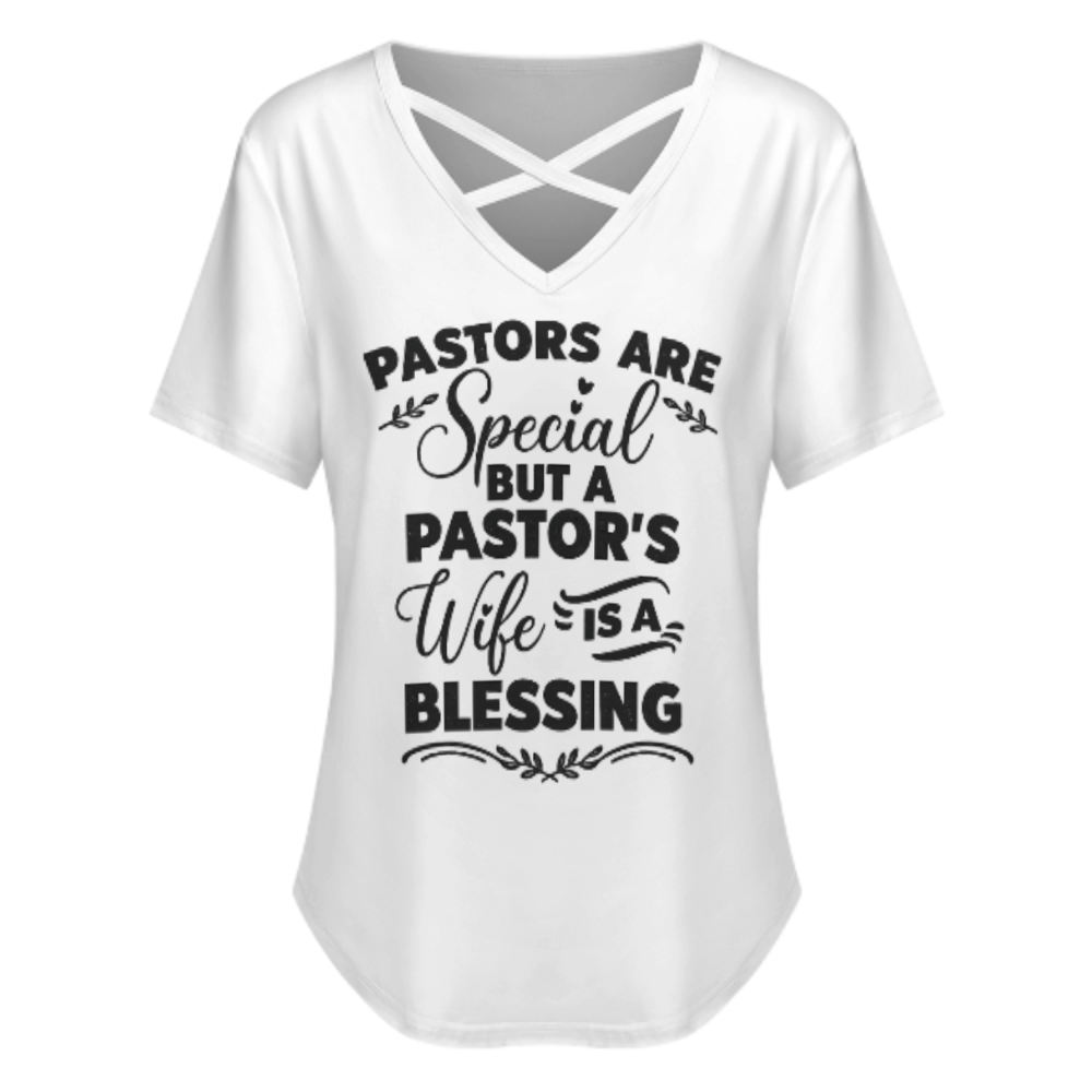 Pastor's Wife Blessing Shirt – Faith-Based Christian Inspirational Graphic Tee(z947)