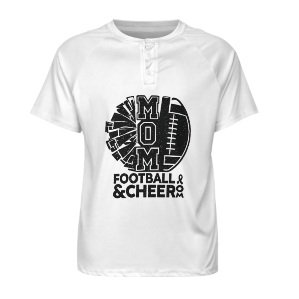 Football & Cheer Mom Vintage Graphic T-Shirt | Proud Sports Mom Spirit Tee(z971)