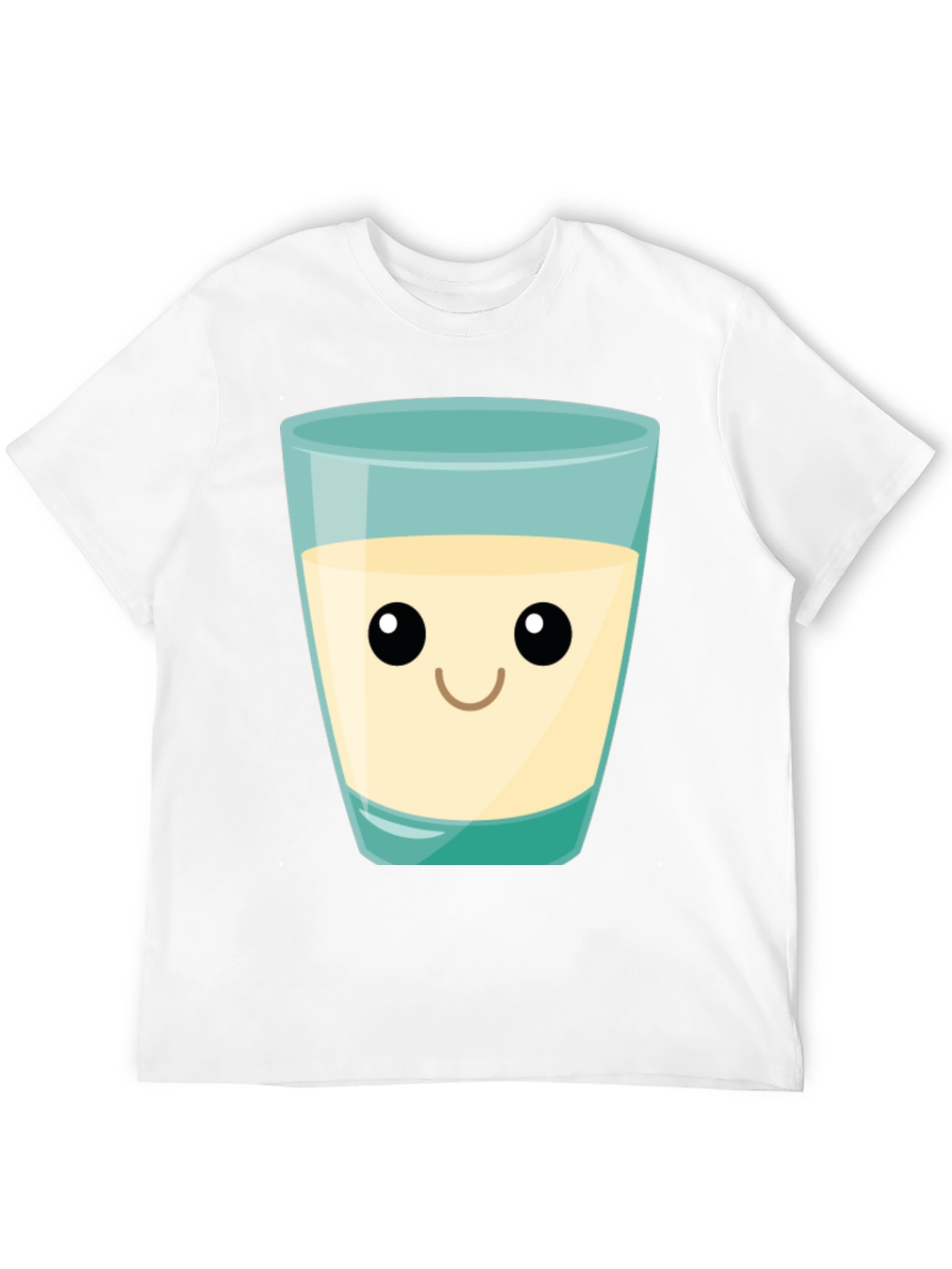 Cute Milk Glass Graphic Tee - Black Cotton T-Shirt