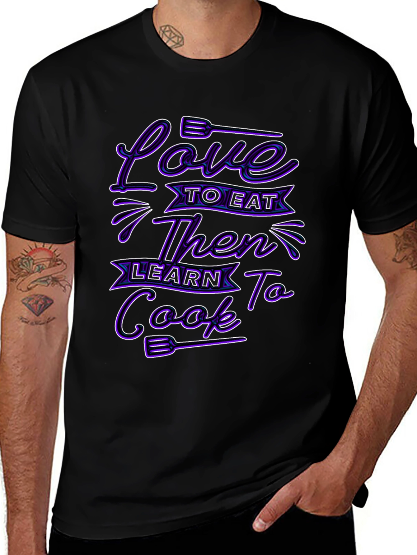 Love to Eat Then Learn to Cook Graphic T-Shirt
