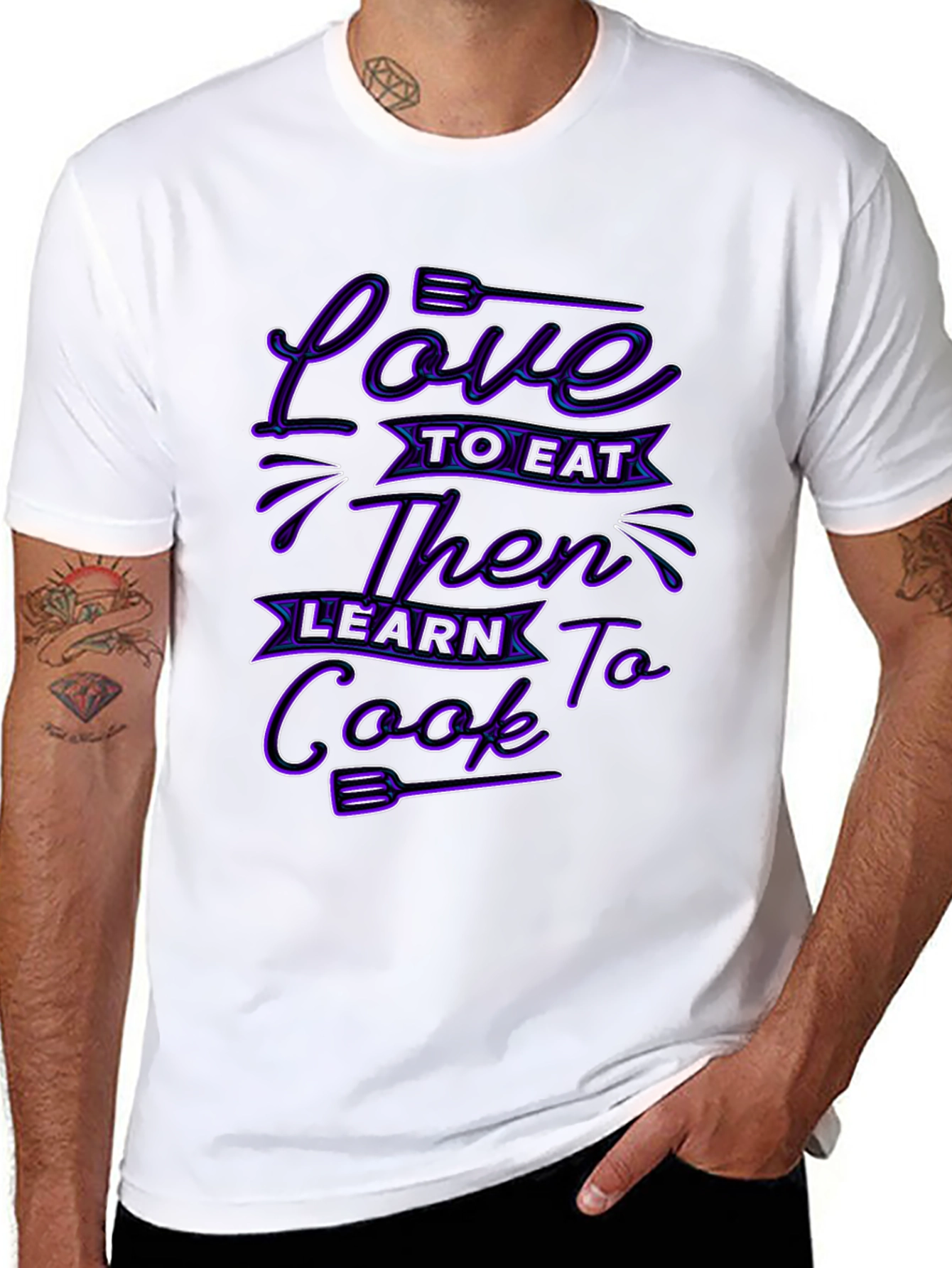 Love to Eat Then Learn to Cook Graphic T-Shirt