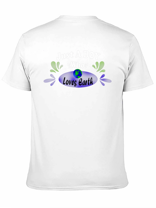Just a Boy Who Loves Earth T-Shirt - Black
