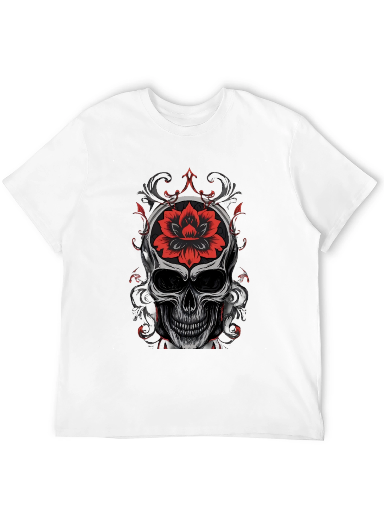 Skull & Rose Graphic T-Shirt - Bold Streetwear
