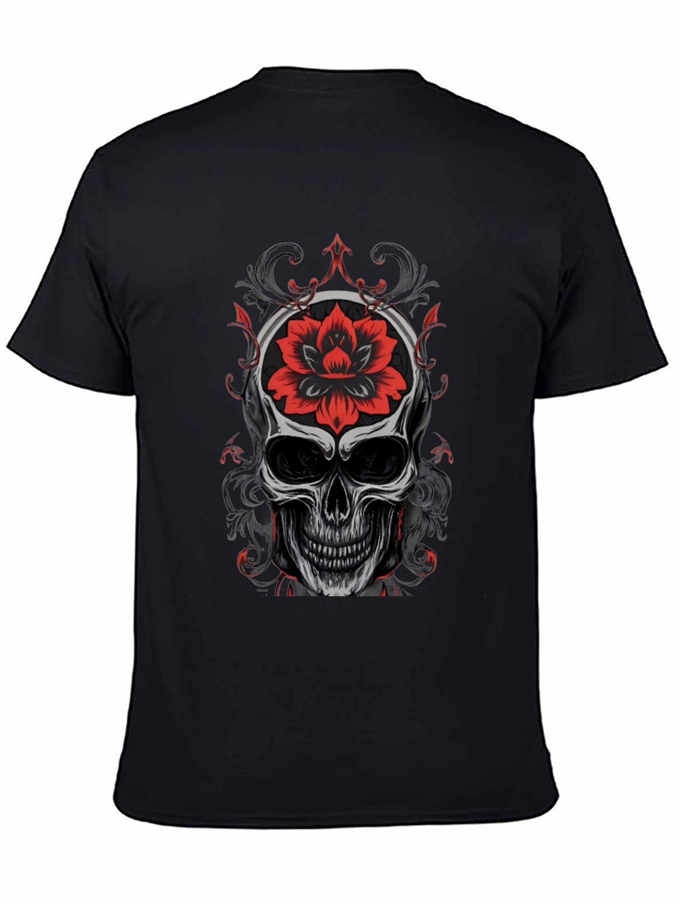 Skull & Rose Graphic T-Shirt - Bold Streetwear