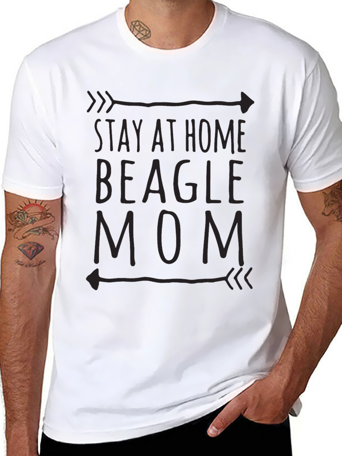 Stay at Home Beagle Mom T-Shirt – Cute Dog Mom Tee