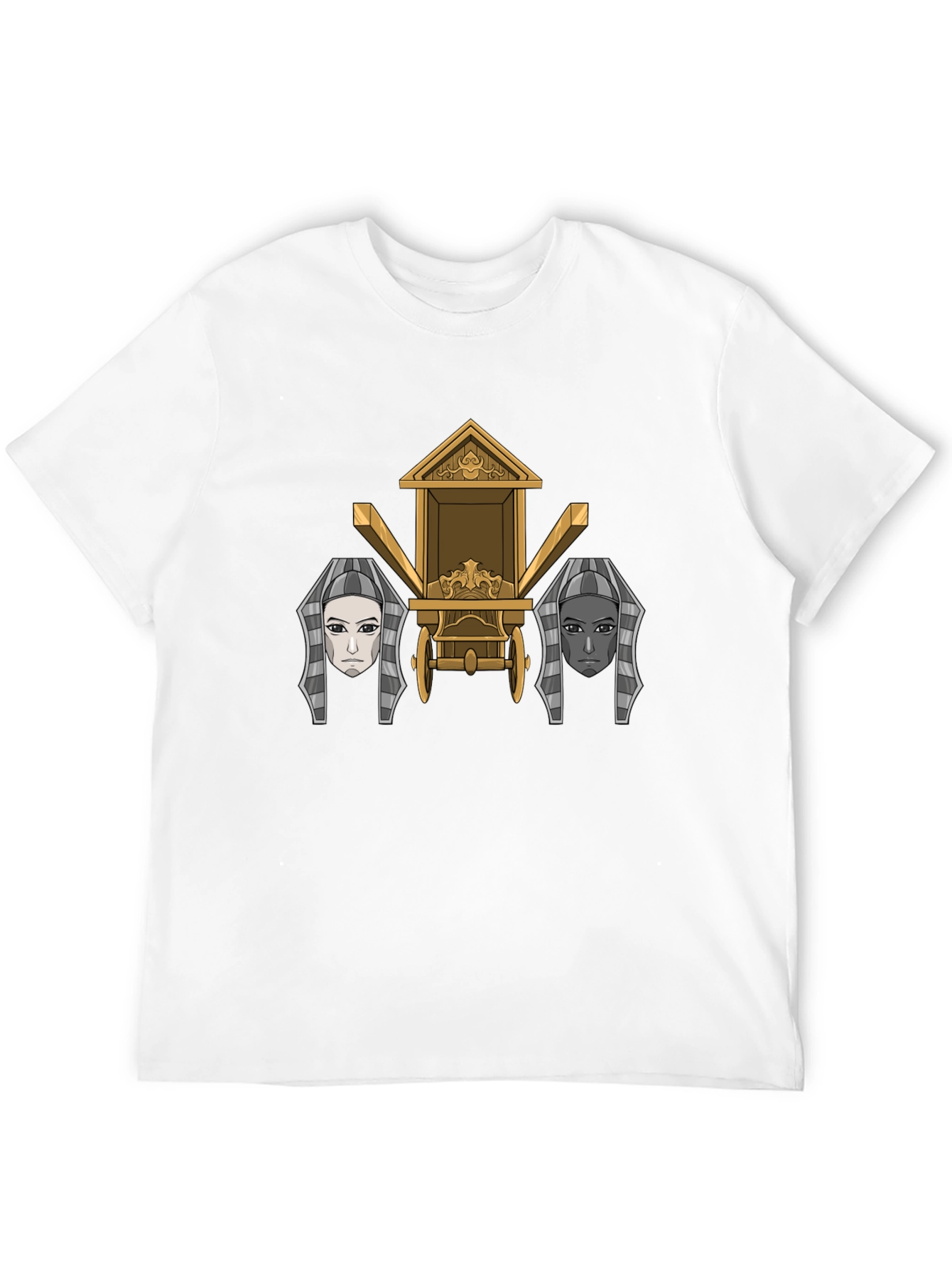 Egyptian Chariot Graphic Tee - Premium Black T-Shirt