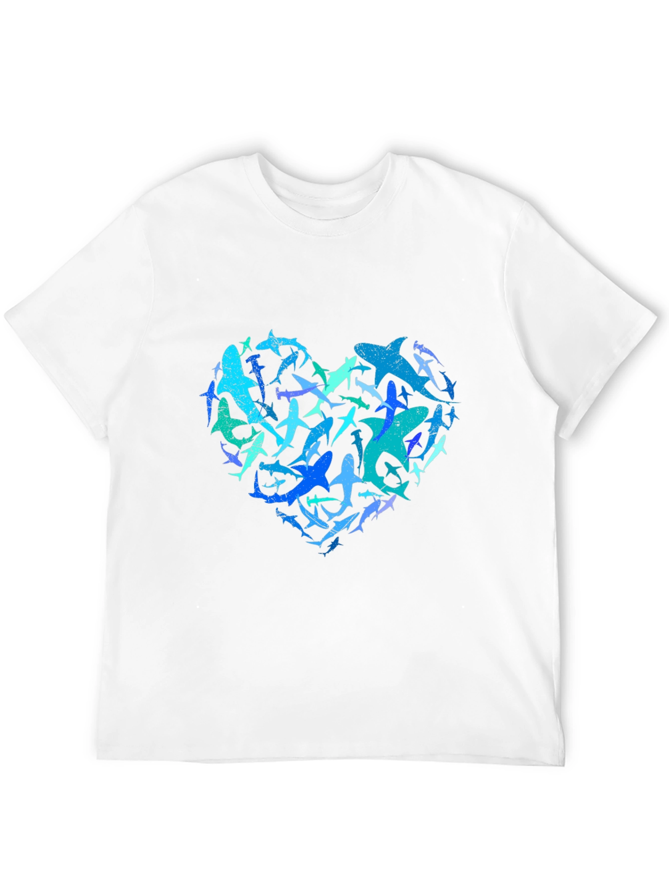 Shark Heart Graphic Tee - Ocean Lovers Black T-Shirt