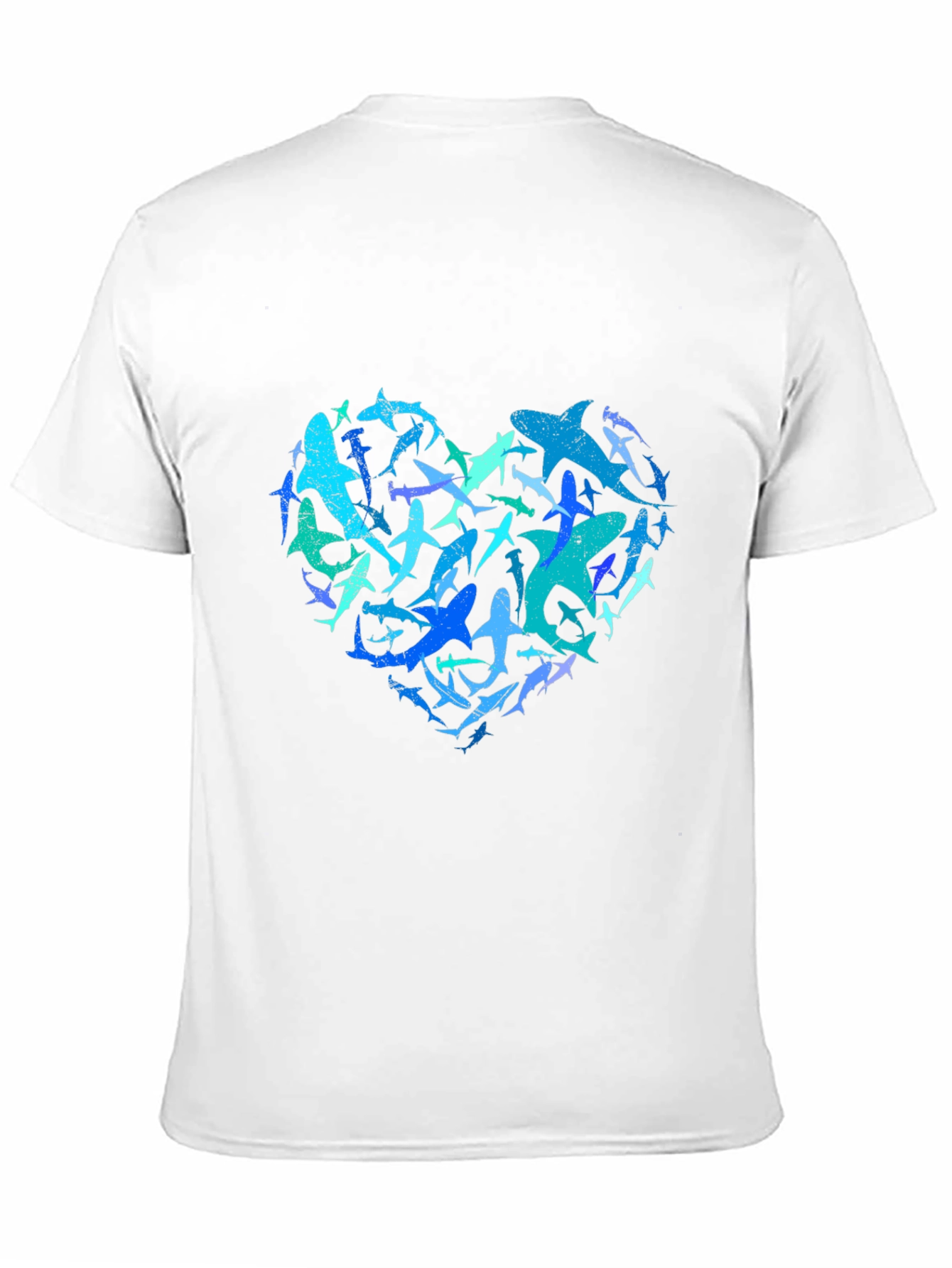 Shark Heart Graphic Tee - Ocean Lovers Black T-Shirt