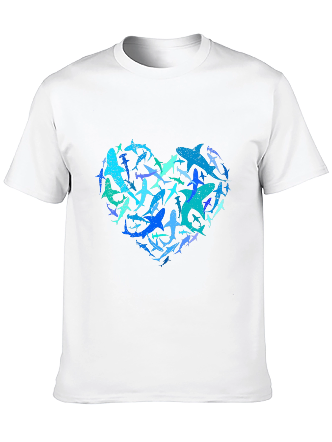 Shark Heart Graphic Tee - Ocean Lovers Black T-Shirt