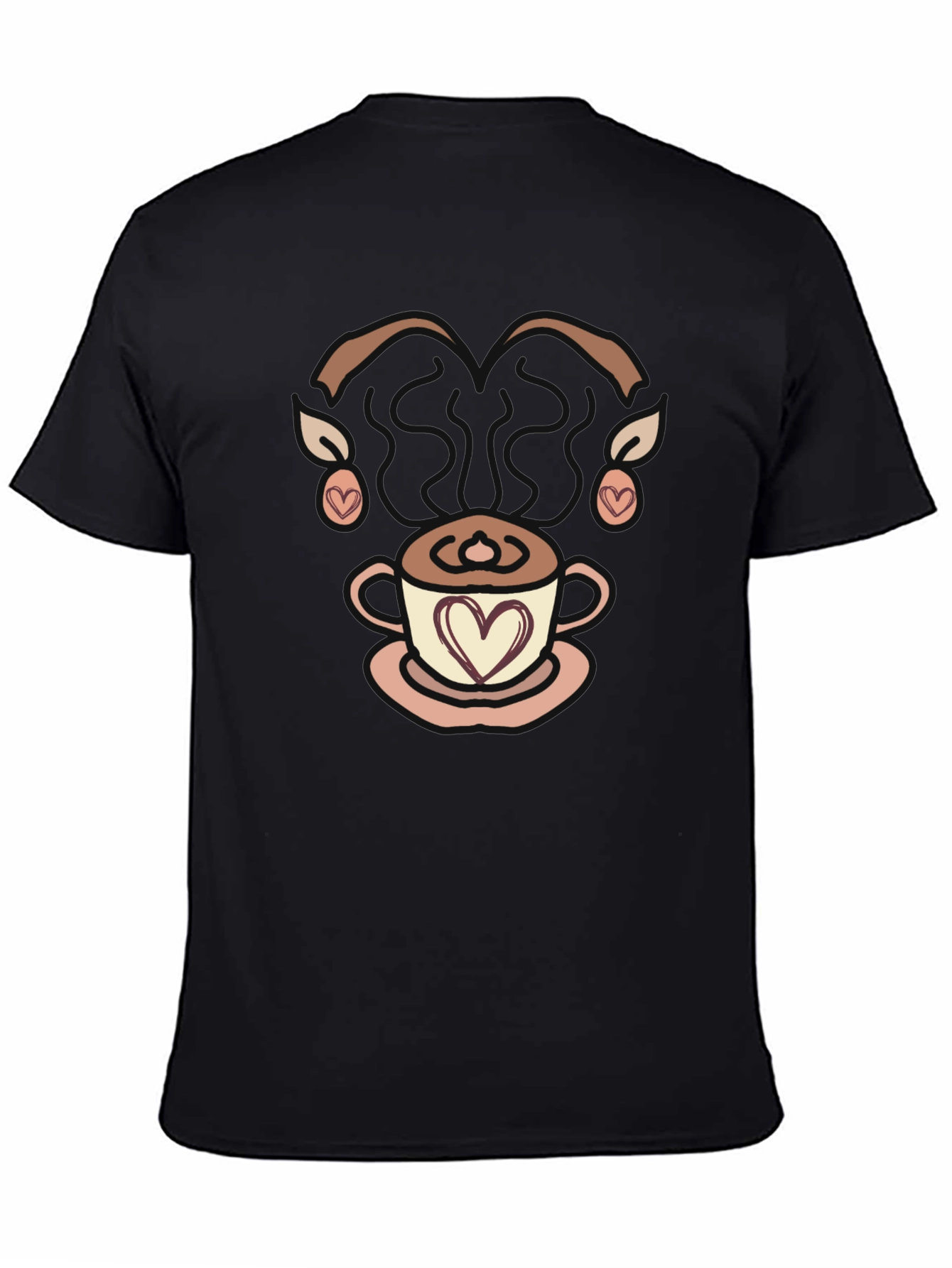 Coffee Lovers Graphic Tee - Heart Latte Art