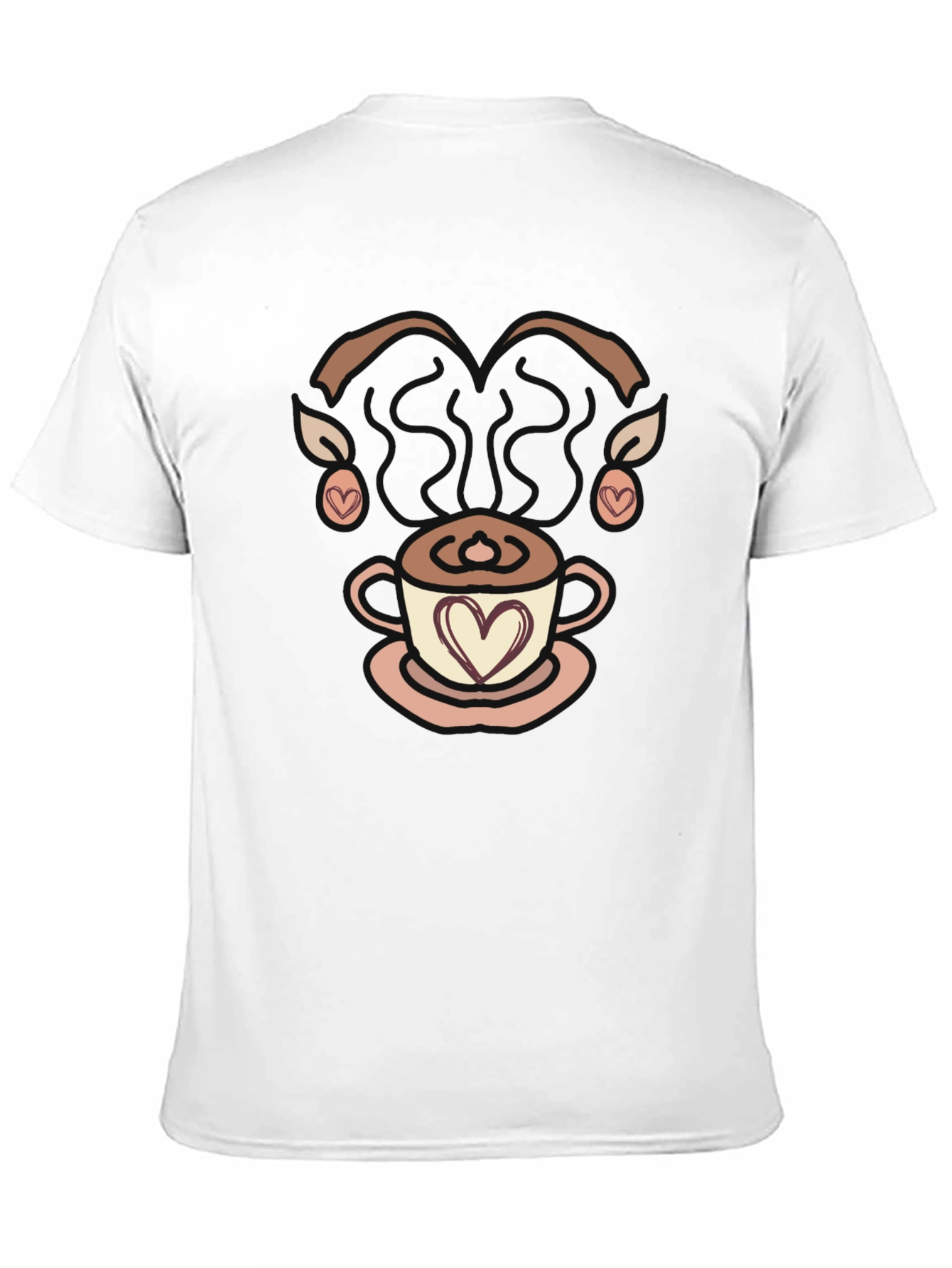 Coffee Lovers Graphic Tee - Heart Latte Art