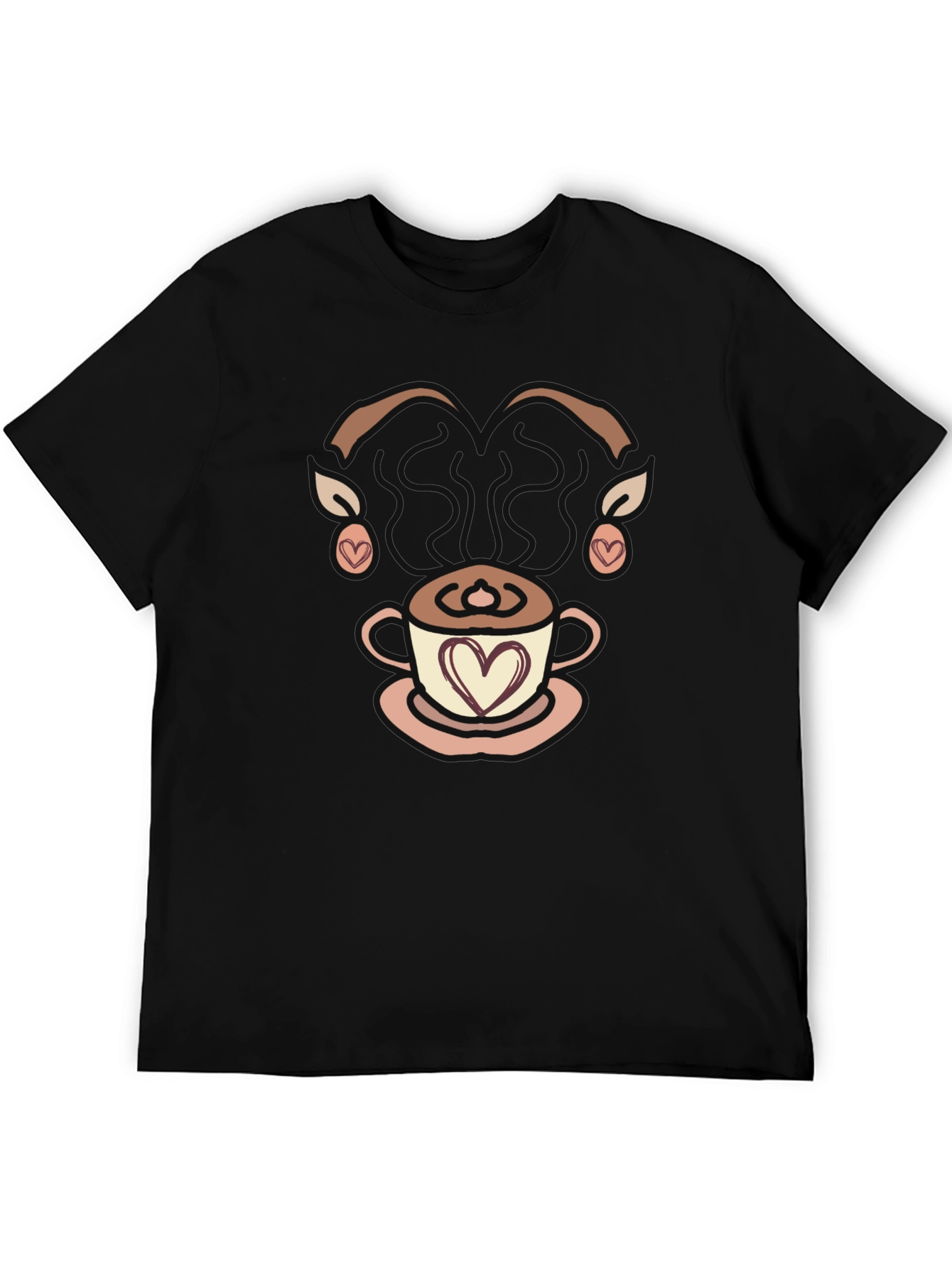 Coffee Lovers Graphic Tee - Heart Latte Art