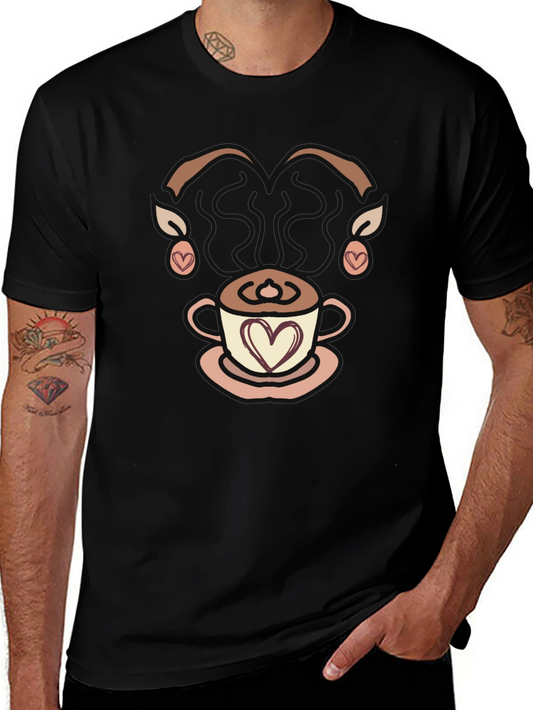 Coffee Lovers Graphic Tee - Heart Latte Art