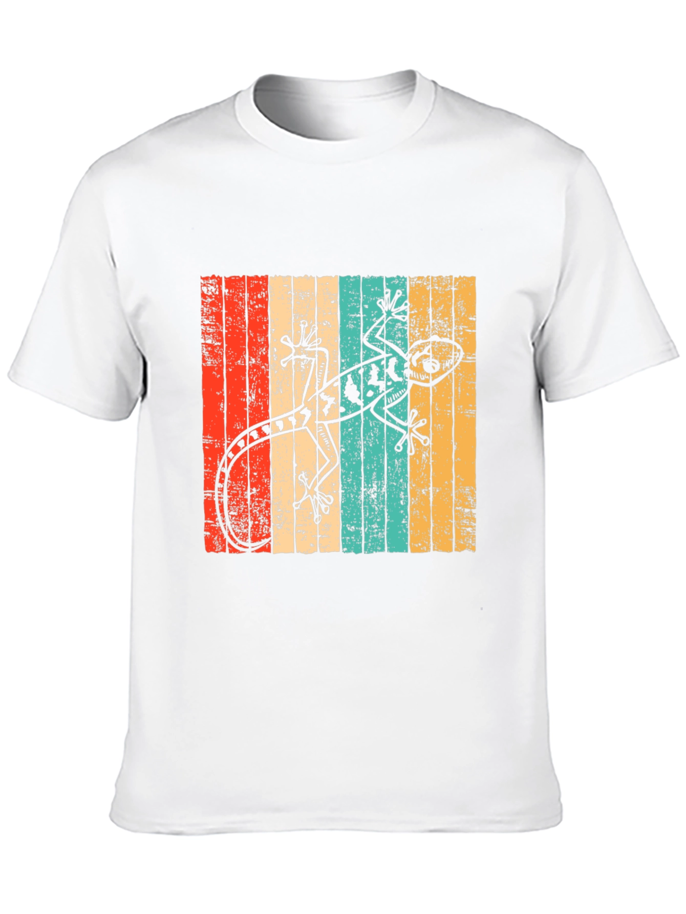 Retro Gecko Graphic T-Shirt - Black