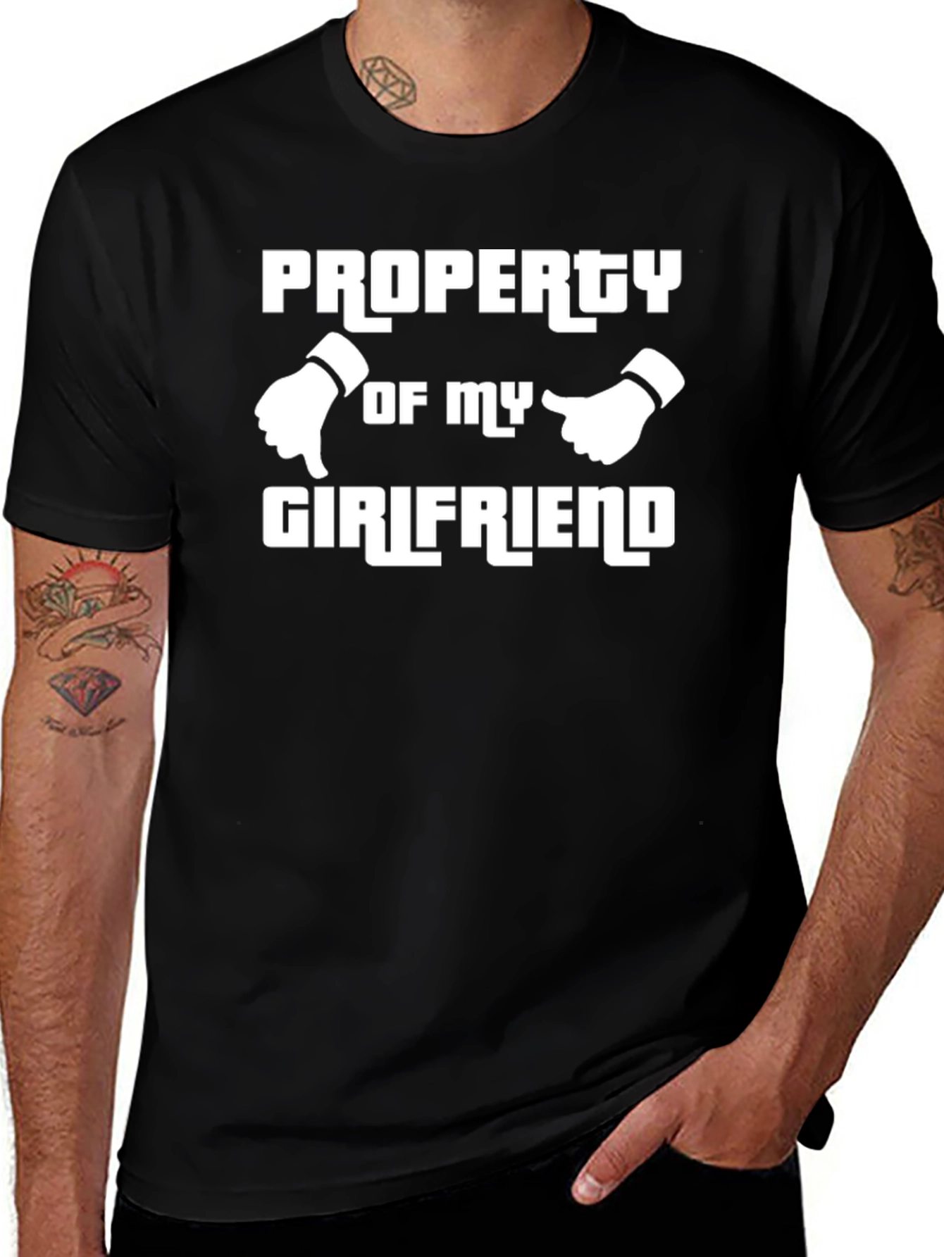 Property of My Girlfriend Graphic Tee - Black