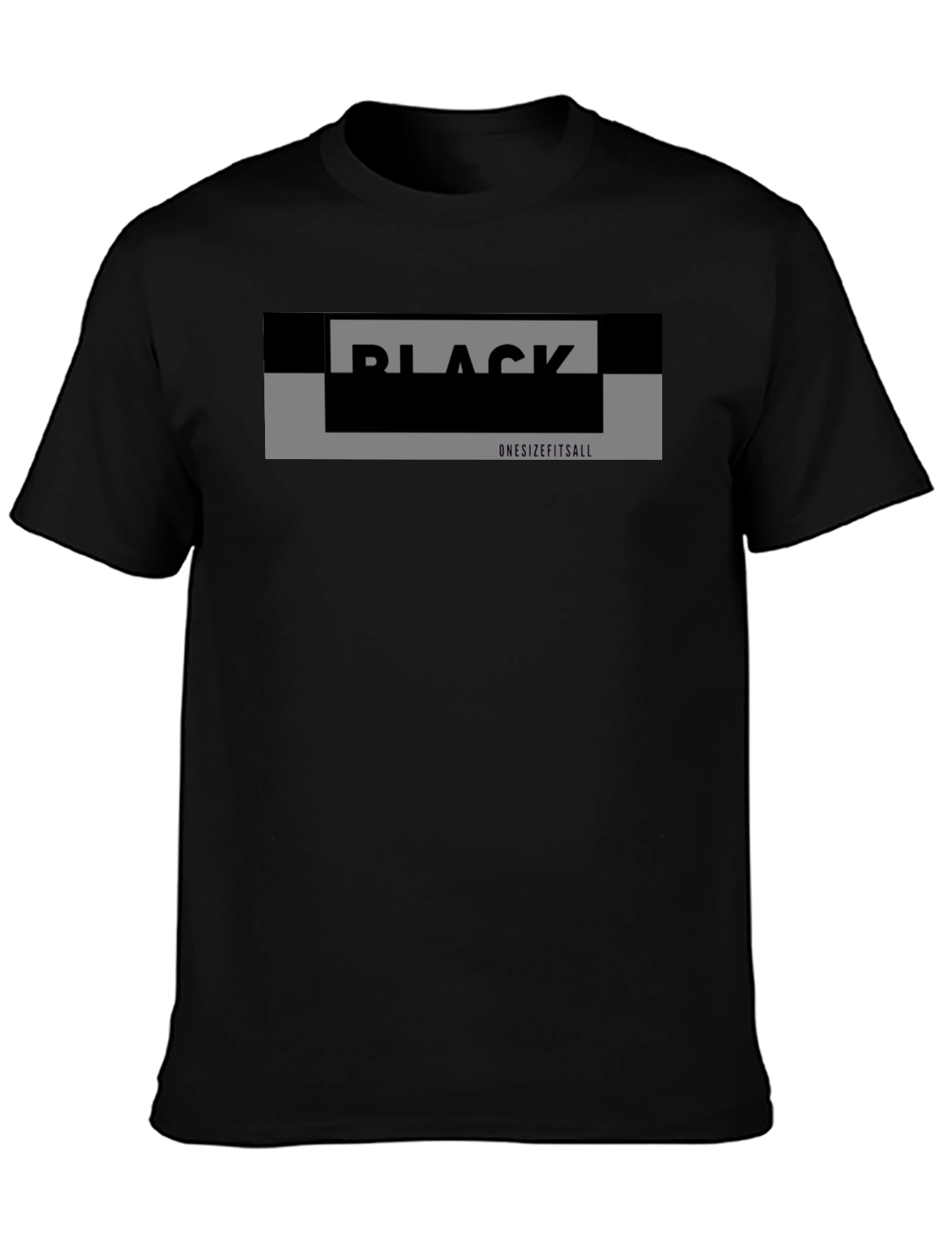 Black Graphic Tee - Onesizefitsall