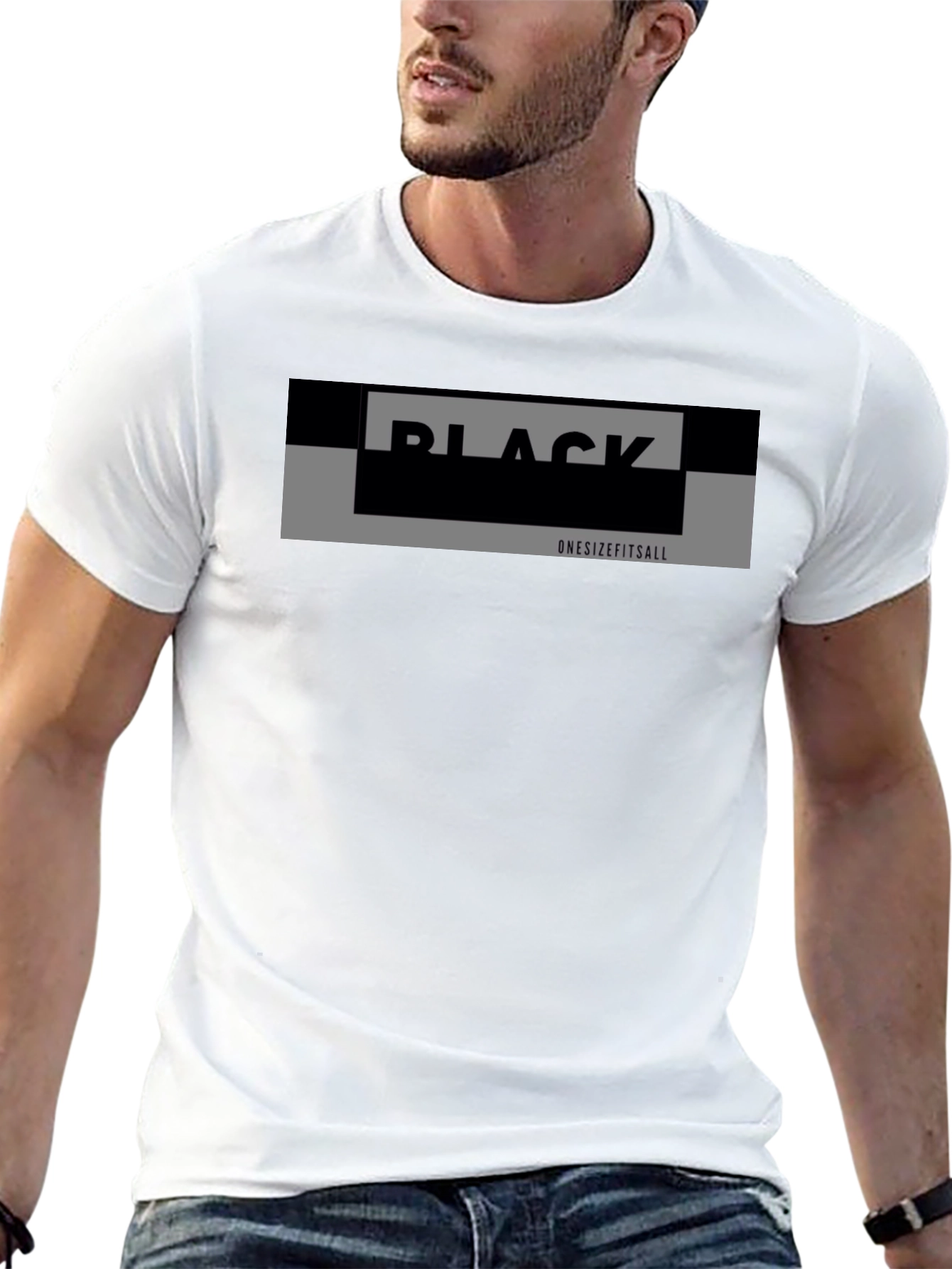 Black Graphic Tee - Onesizefitsall