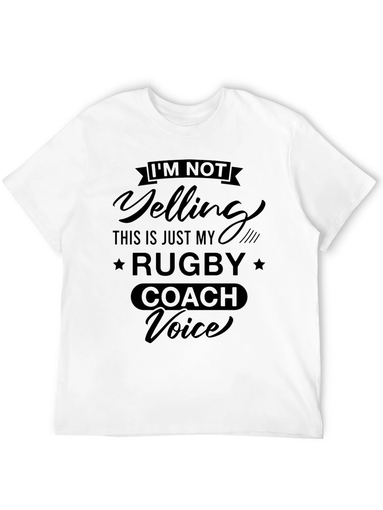 Rugby Coach Voice T-Shirt - Funny Novelty Tee