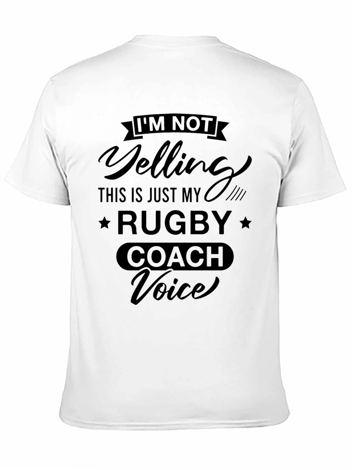 Rugby Coach Voice T-Shirt - Funny Novelty Tee