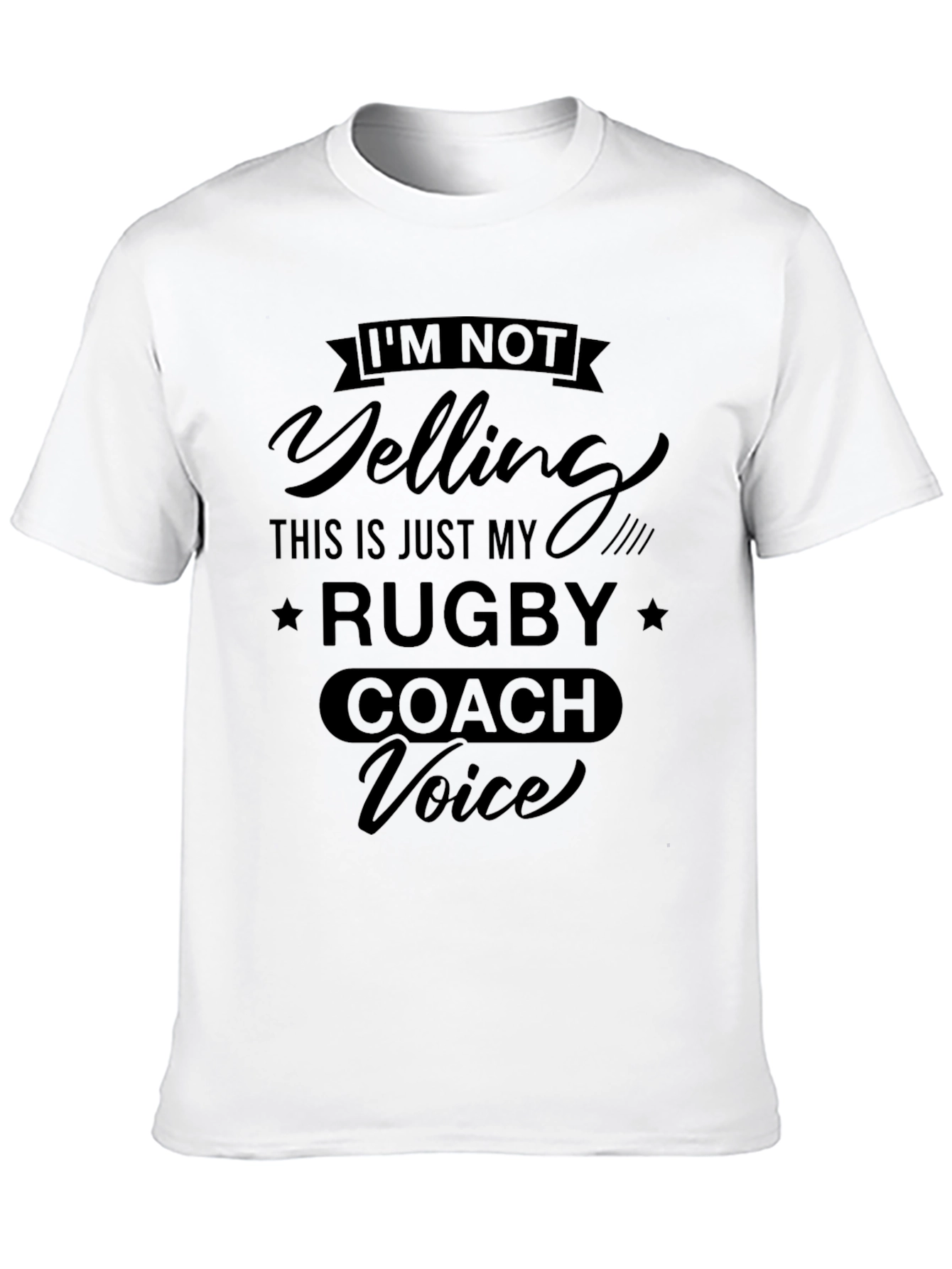 Rugby Coach Voice T-Shirt - Funny Novelty Tee