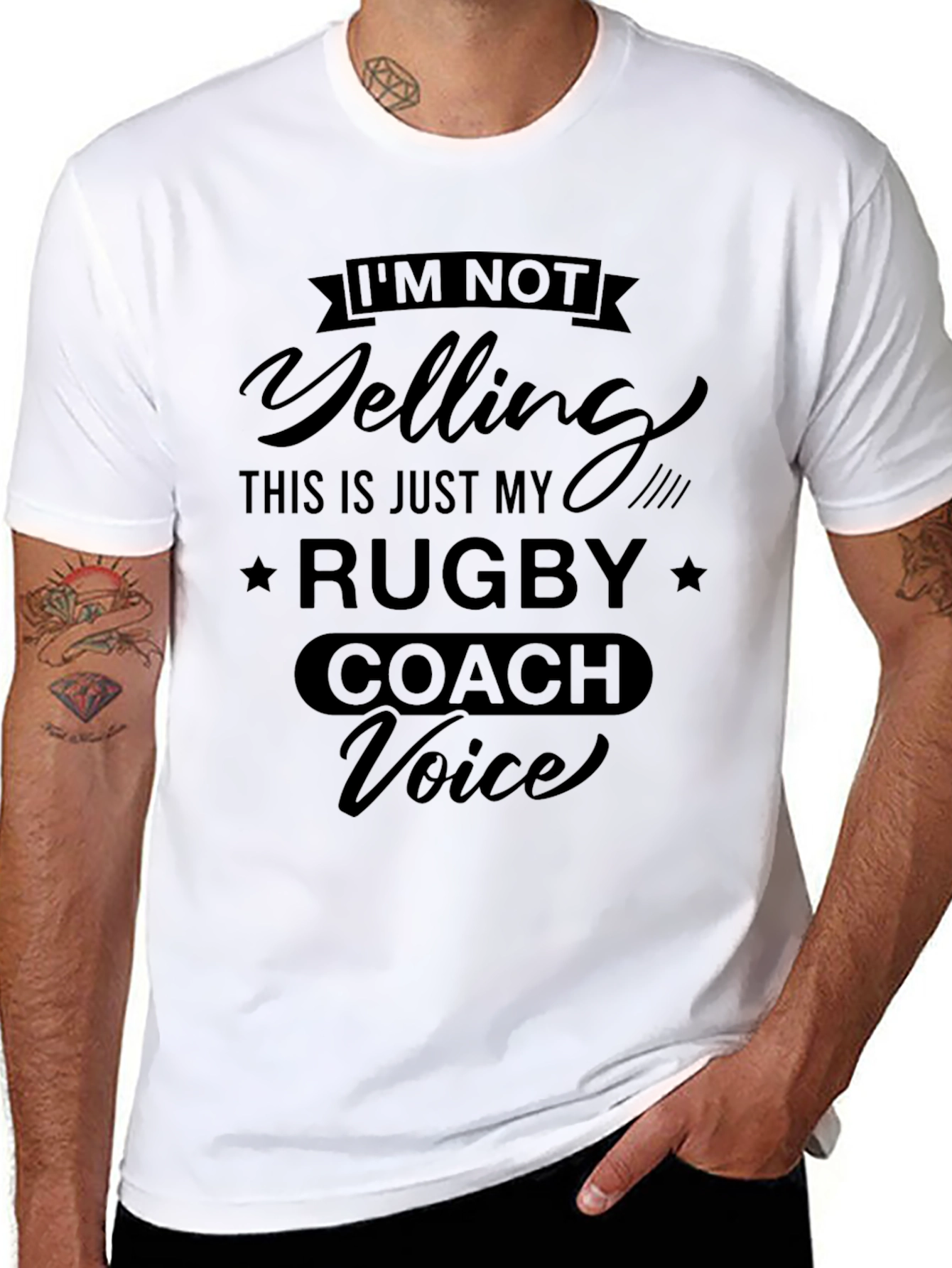 Rugby Coach Voice T-Shirt - Funny Novelty Tee