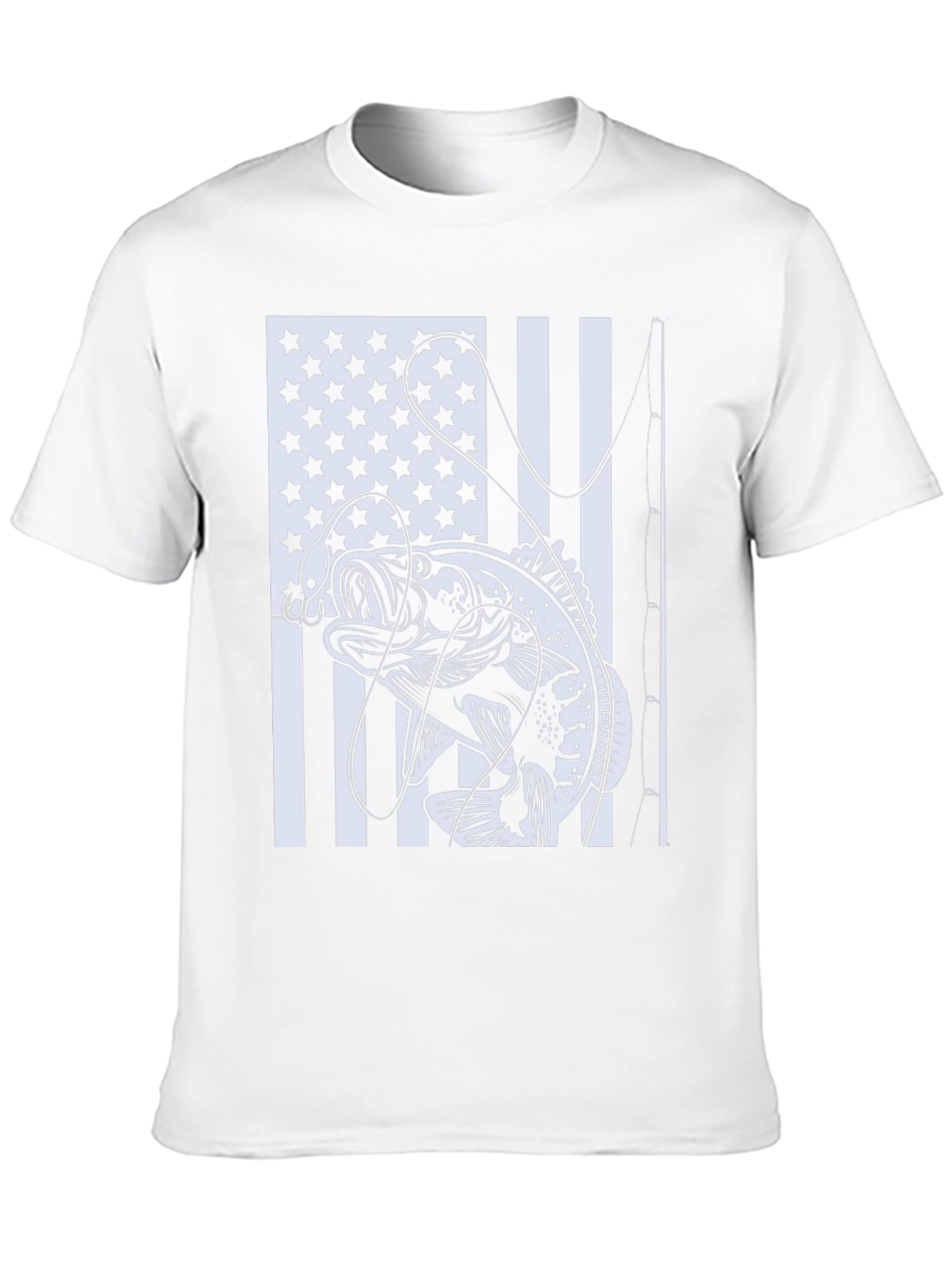 Bass Fishing USA Flag T-Shirt