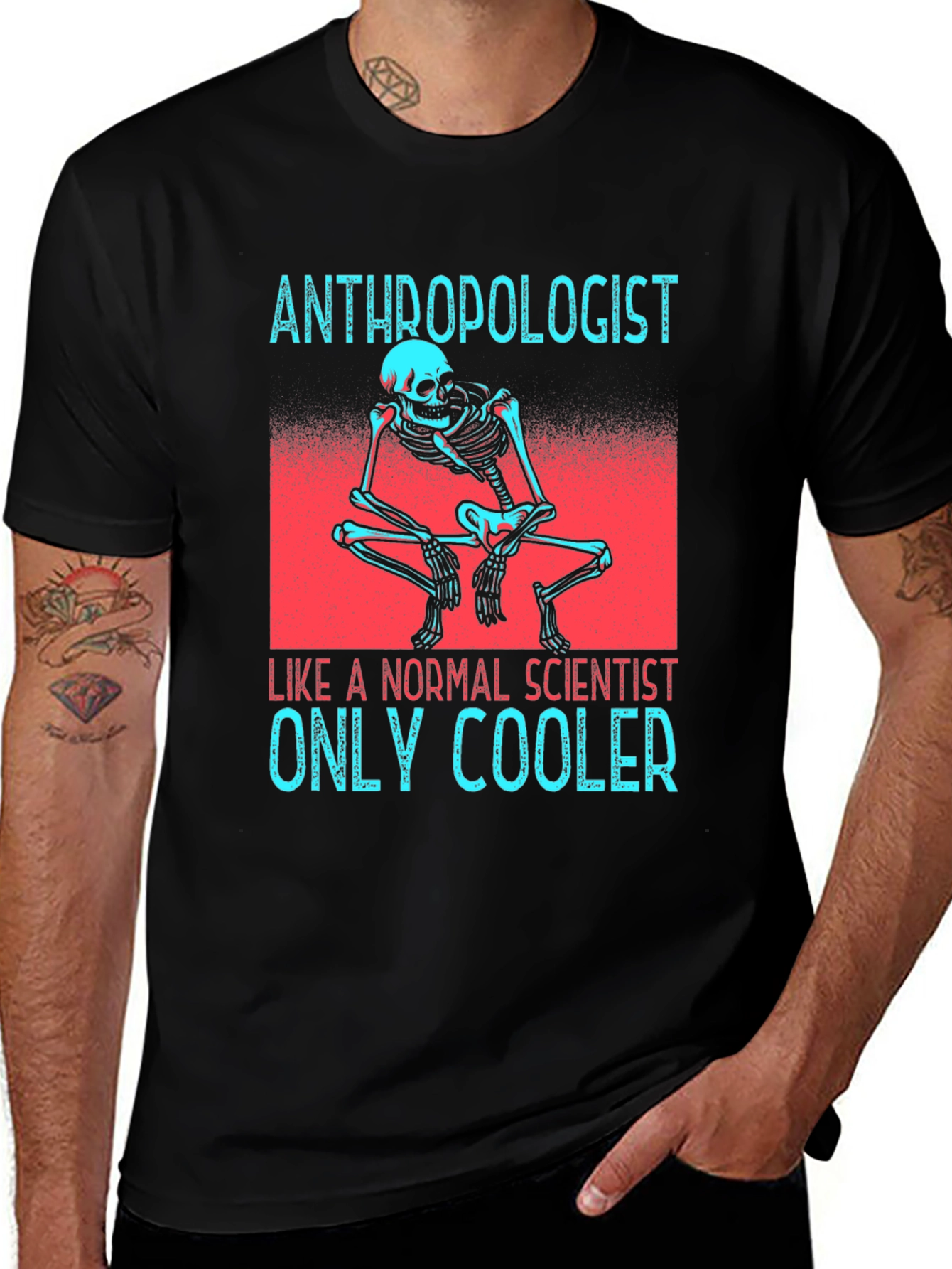 Anthropologist Skeleton Graphic Tee - Cool Scientist T-Shirt