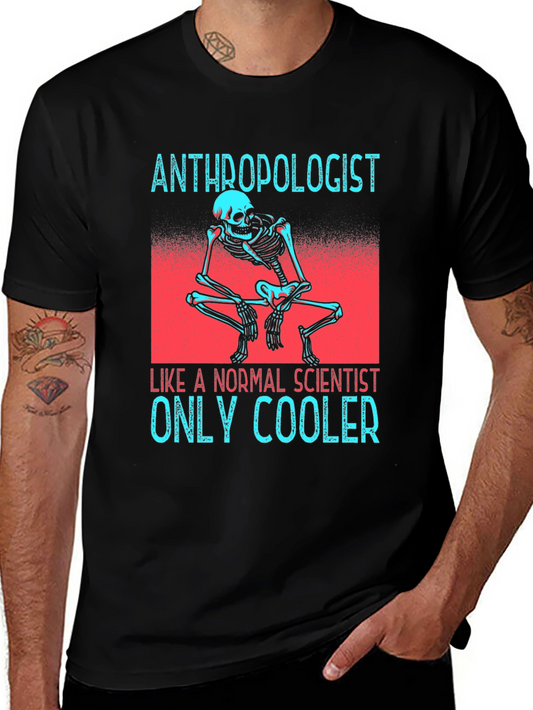 Anthropologist Skeleton Graphic Tee - Cool Scientist T-Shirt