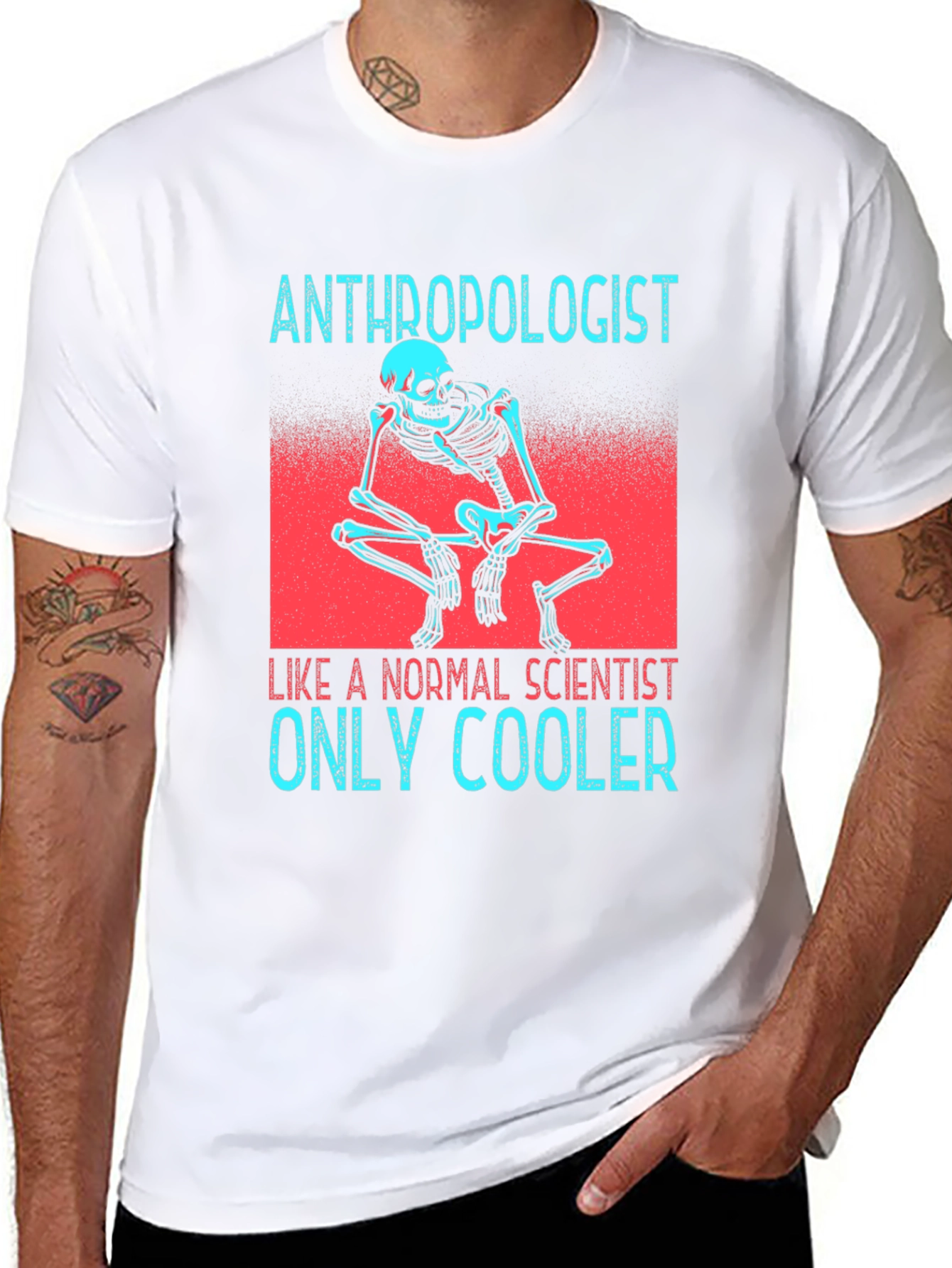 Anthropologist Skeleton Graphic Tee - Cool Scientist T-Shirt