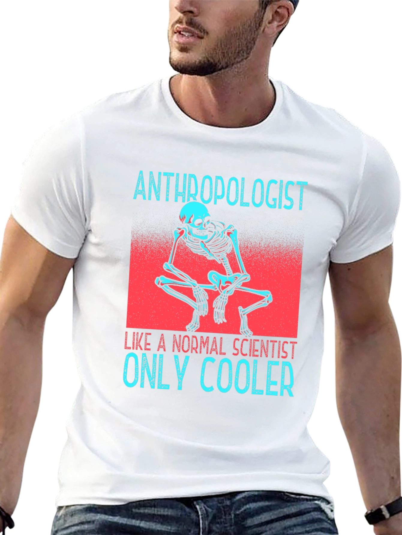 Anthropologist Skeleton Graphic Tee - Cool Scientist T-Shirt
