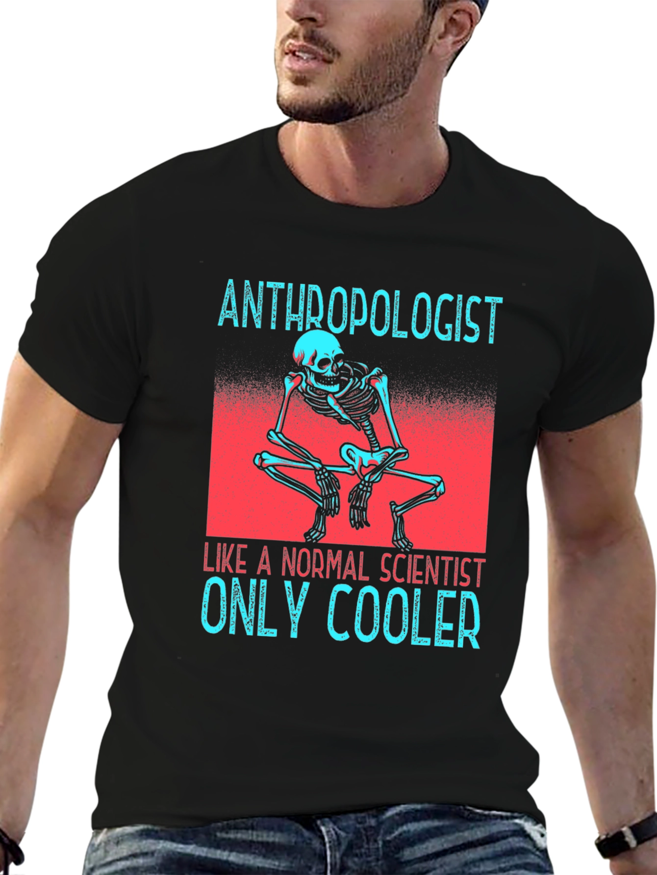 Anthropologist Skeleton Graphic Tee - Cool Scientist T-Shirt