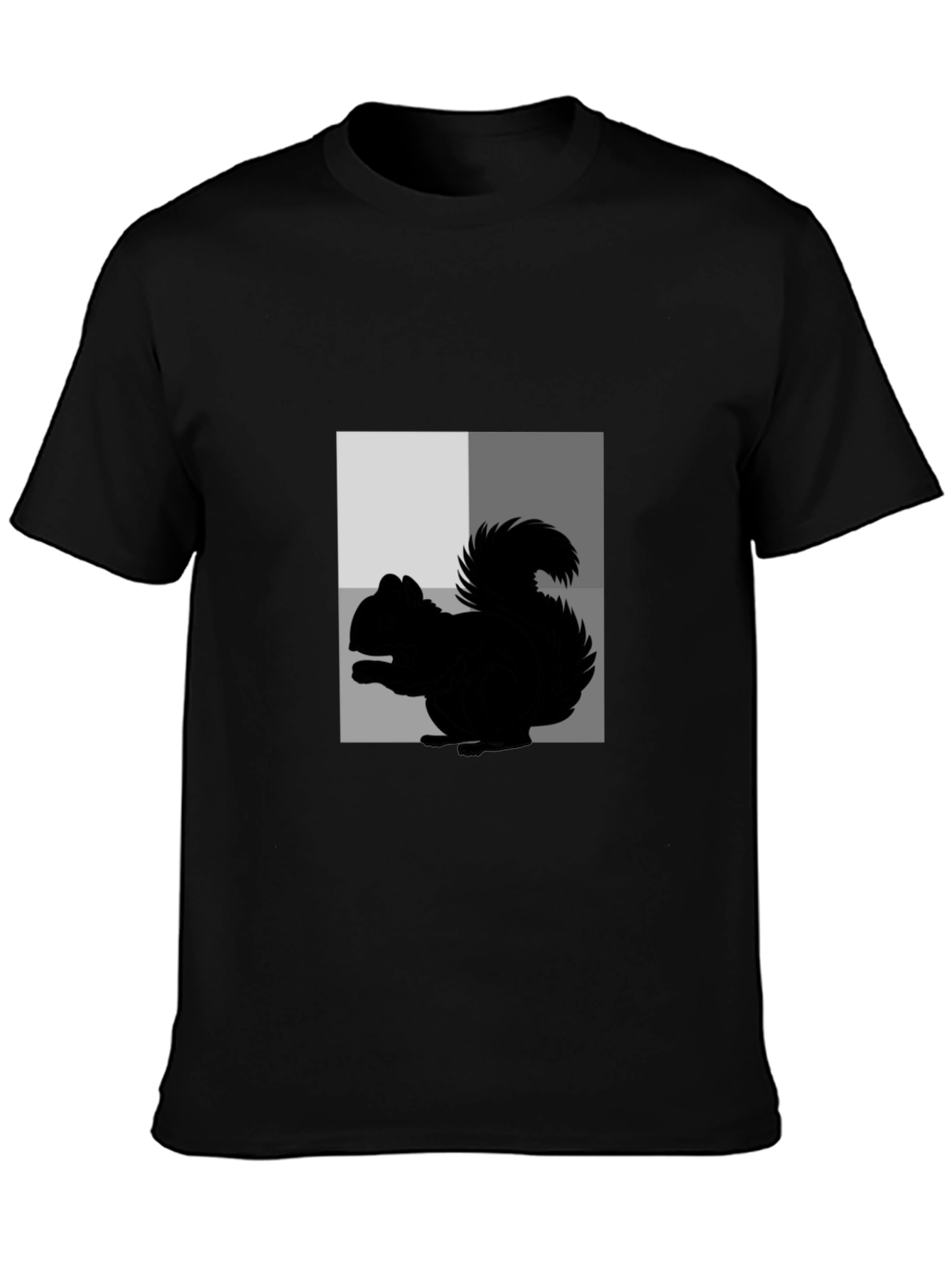 Squirrel Graphic Tee - Black Cotton Blend