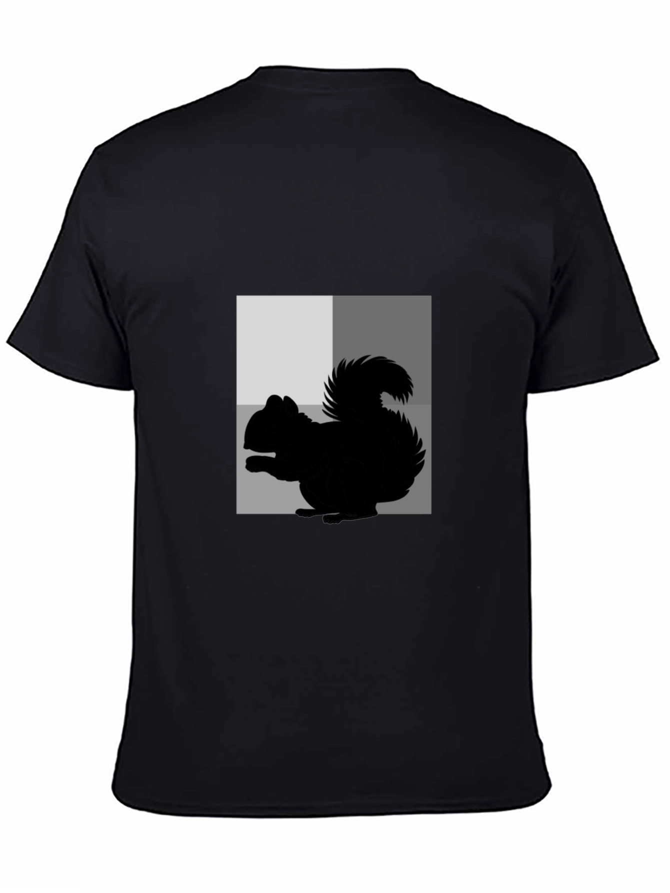 Squirrel Graphic Tee - Black Cotton Blend
